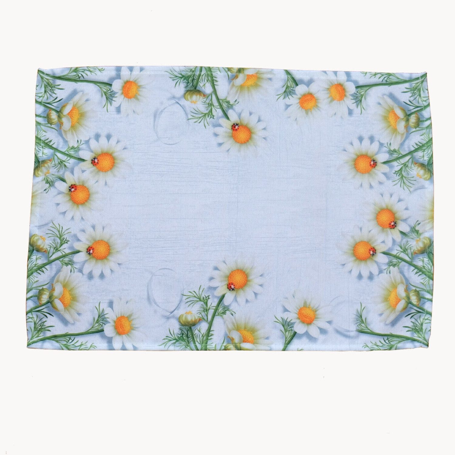 texpot Tischdecke Druck Kamillenblüten Blumen Tischläufer günstig online kaufen