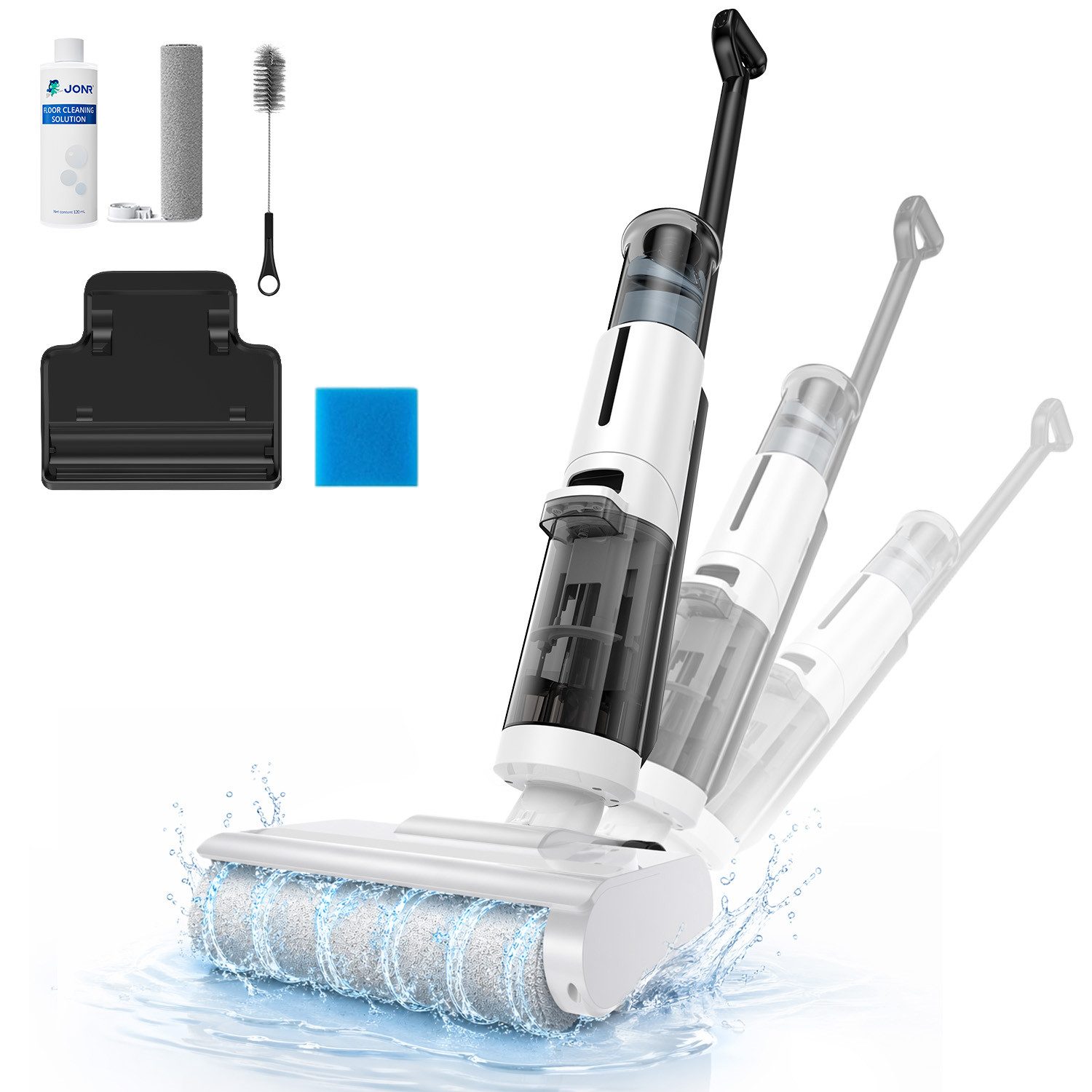 Nass-Trocken-Akkusauger ED12 Lite 1mm Kantenreinigungsbürste, Selbstreinigung Wischsauger