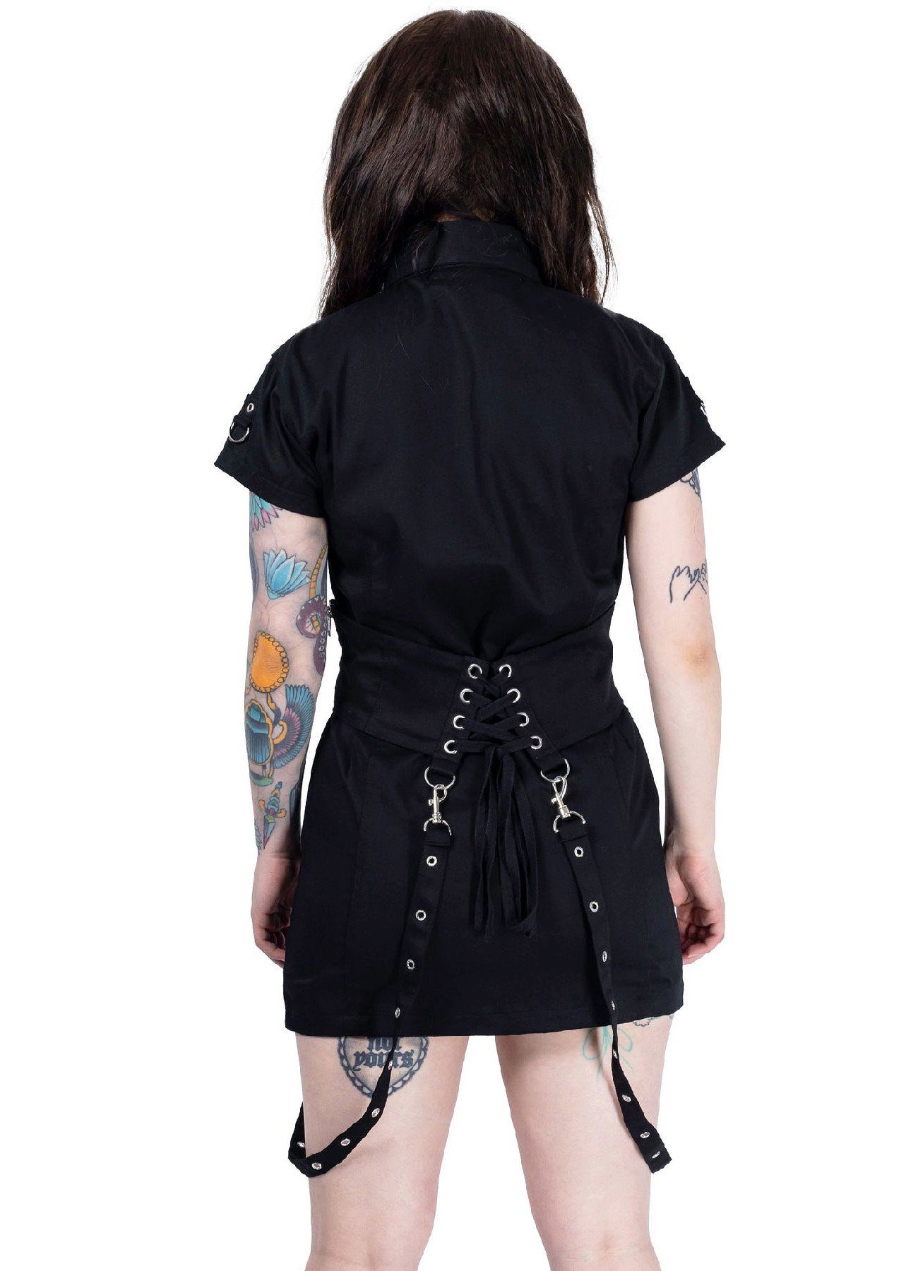 Heartless Minikleid Binx Biker Dress Gothic Schnürung günstig online kaufen