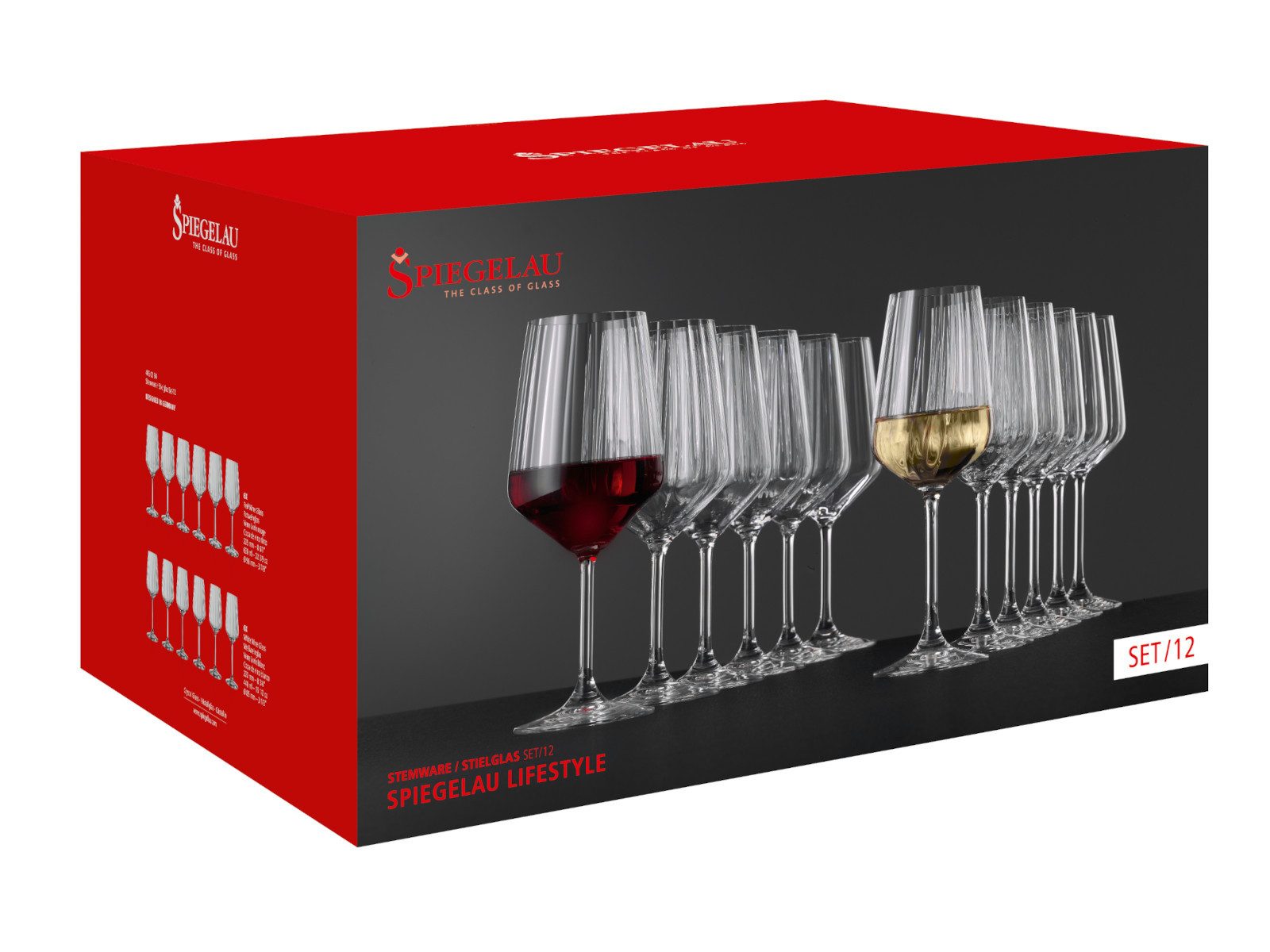 SPIEGELAU Скло-Set Lifestyle Stielgläser Set 12tlg, Kristallglas
