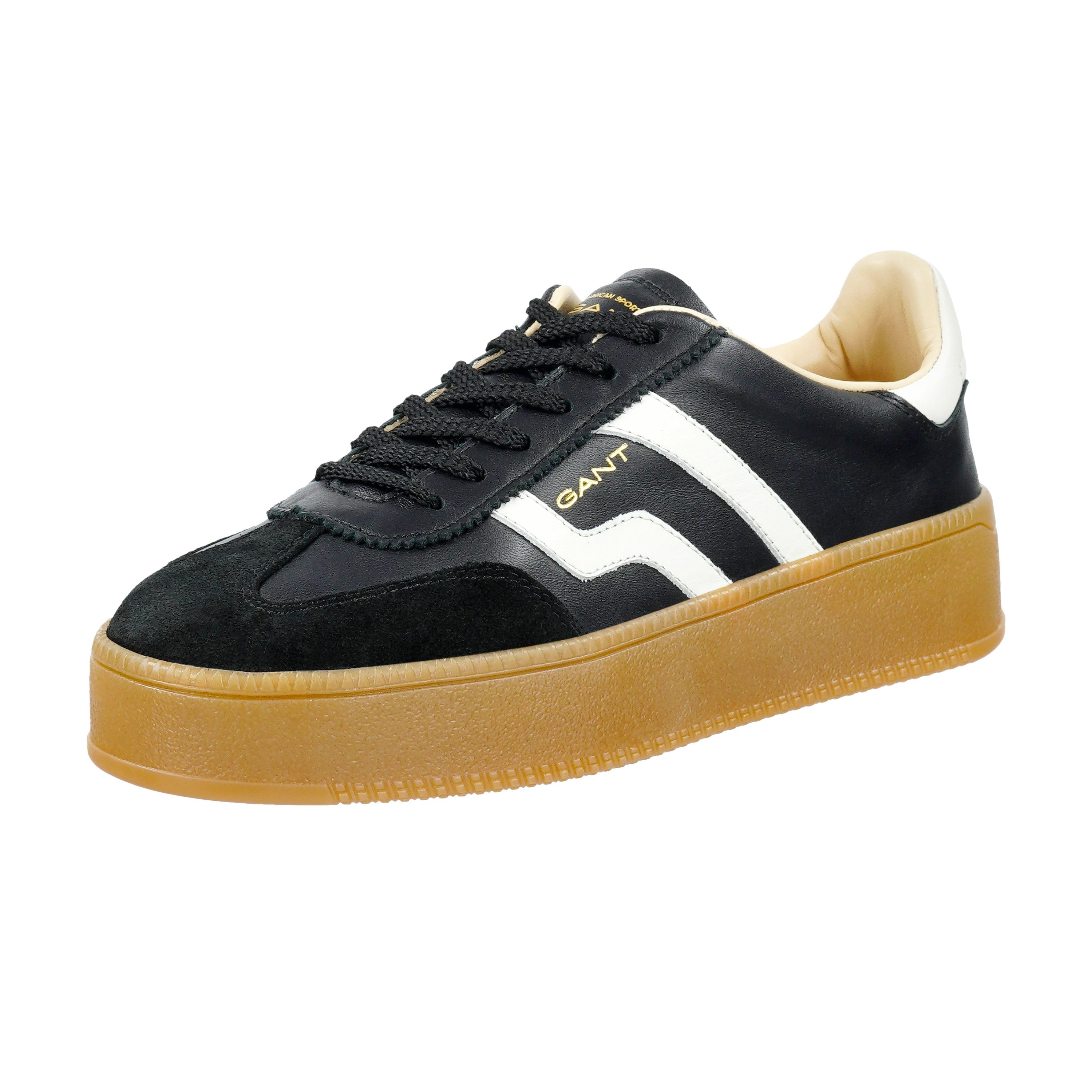 Gant Cuzmani Sneaker Plateausneaker, Schnürschuh, Retro-Sneaker mit honigfarbener Laufsohle