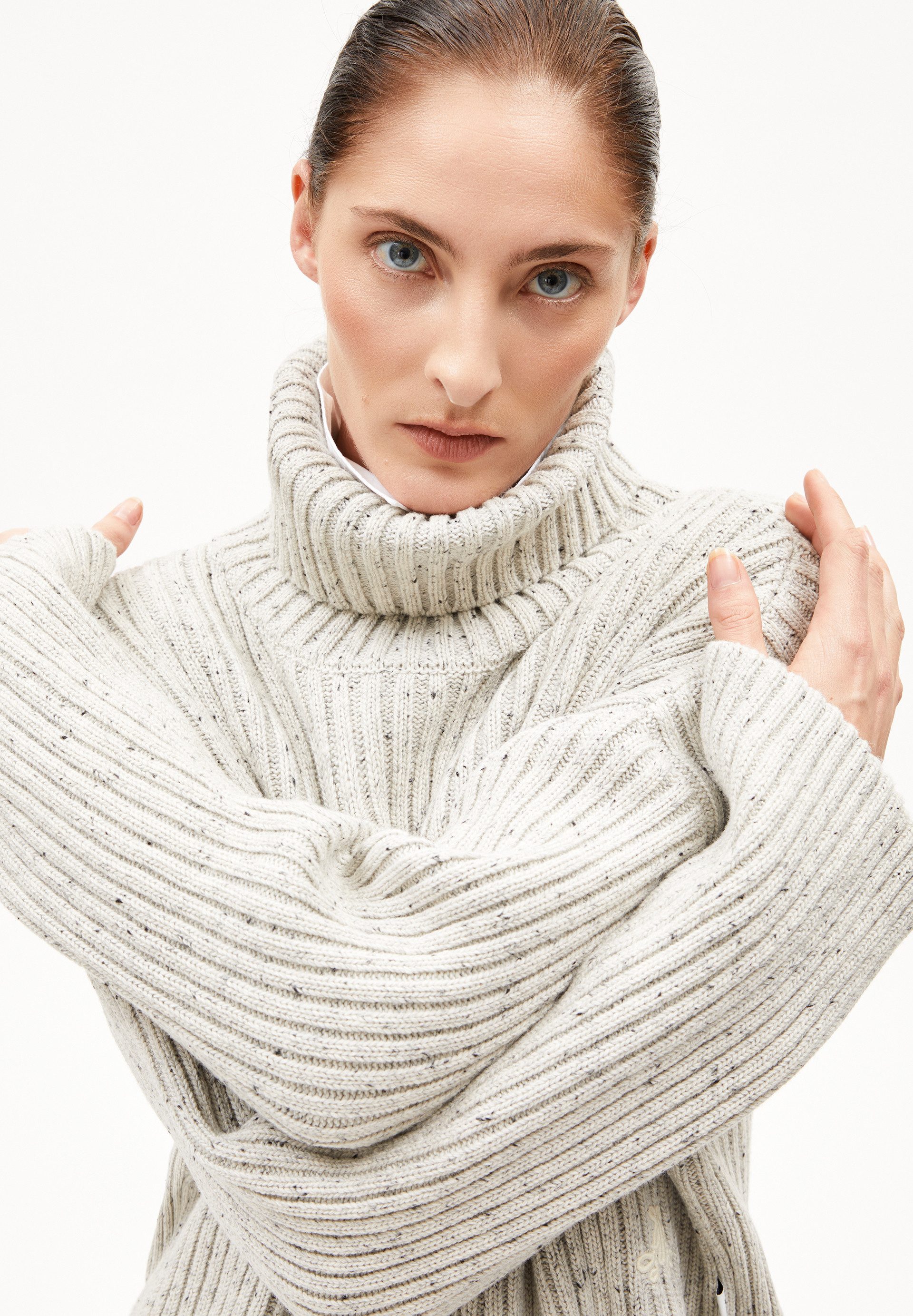 Armedangels Strickpullover Pullover aus recyclem Bio-Woll Mix Loose Fit