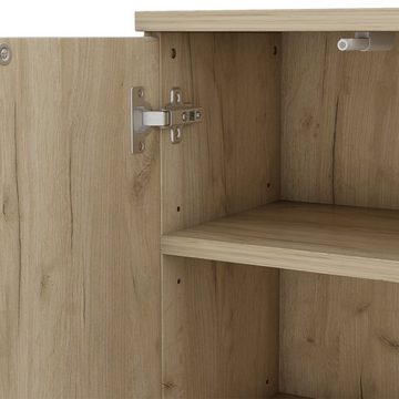 Vicco Badkommode Badezimmerschrank EDGE Eiche/Weiß