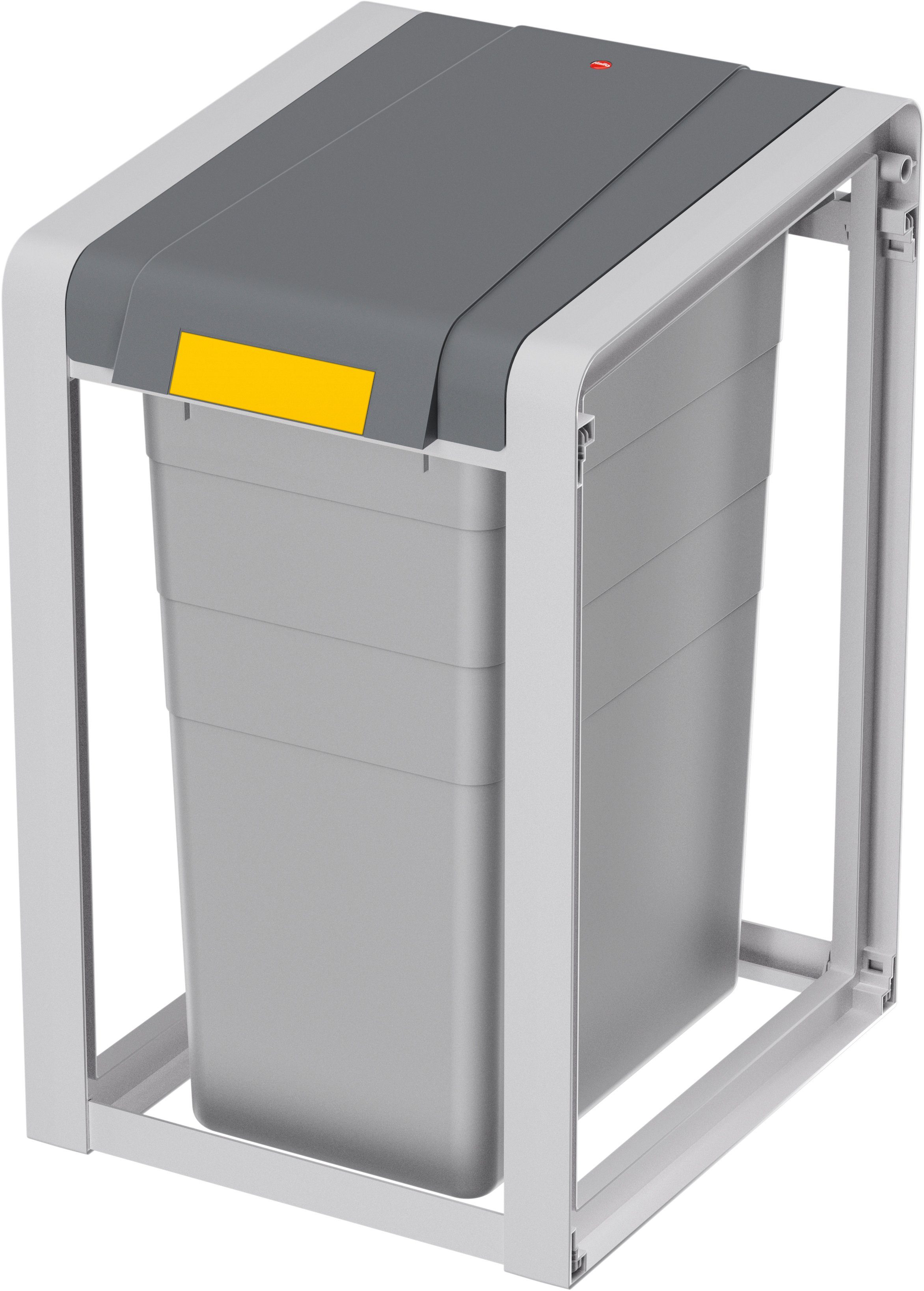 Hailo Mülltrennsystem ProfiLine Öko XL, 38 Liter, grau, Kunststoff Inneneimer, 1 Stück | Mülltrennsysteme