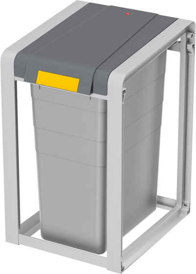 Hailo Mülltrennsystem ProfiLine Öko XL, 38 Liter, grau, Kunststoff Inneneimer, 1 Stück