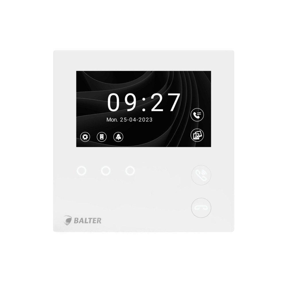 Balter Video-Türsprechanlage BALTER EVO-HD-MINI Aufputz Türsprechanlage 1-Familienhaus Schwarz (Set, 1-Familienhaus, Komplettset, Full HD 175° Kamera, Fingerprint, RFID)