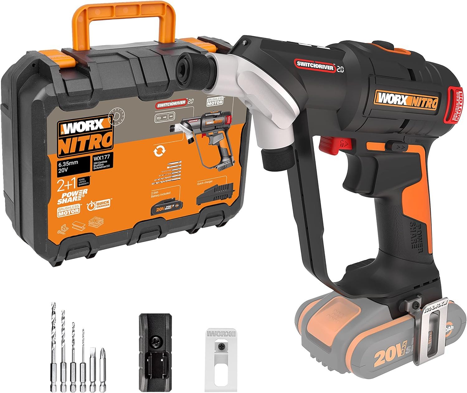 Worx Akku-Bohrschrauber Worx Akku-Bohrschrauber WX177.9 Switchdriver günstig online kaufen