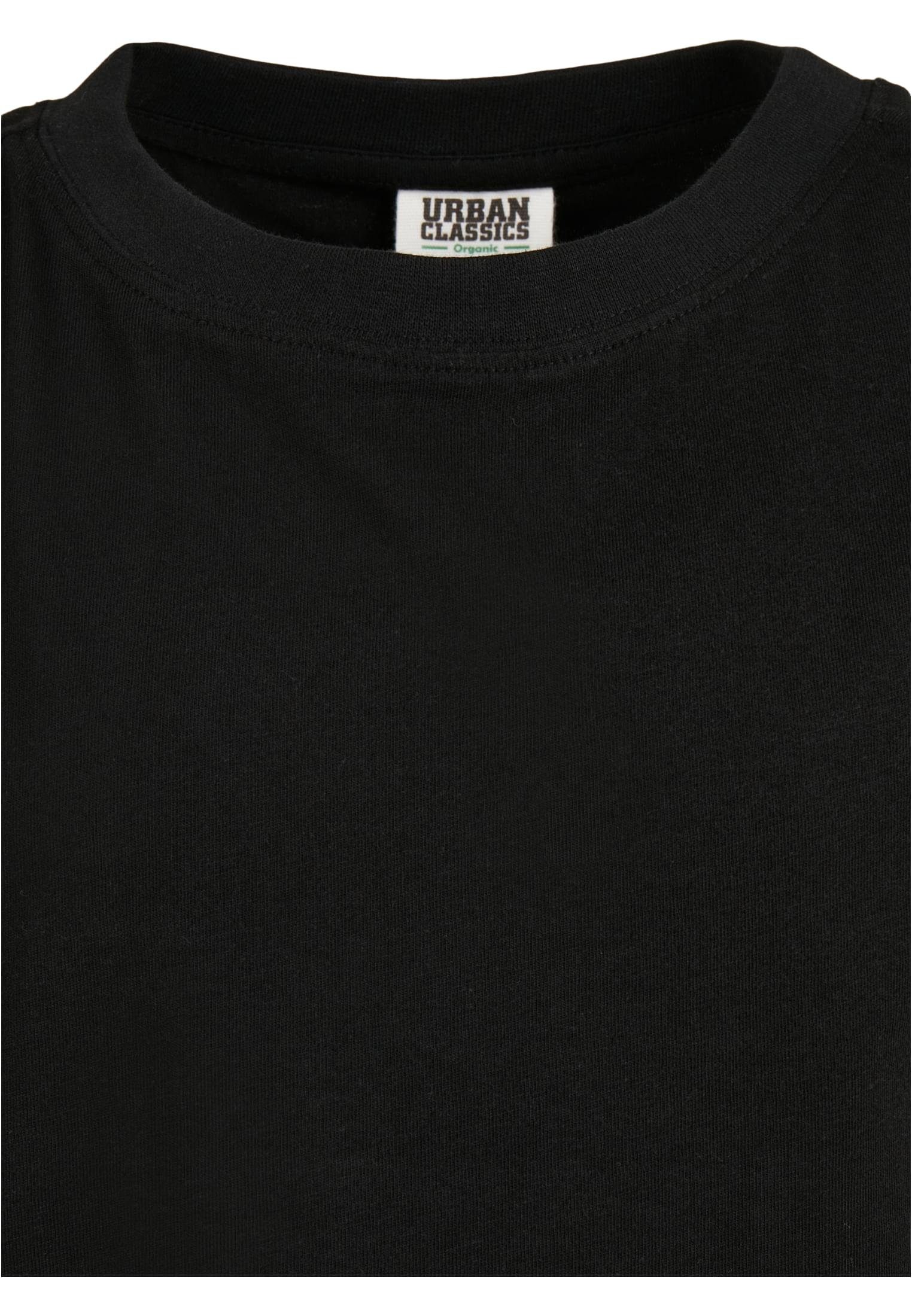 URBAN CLASSICS T-Shirt Kinder Girls Shoulder Extended (1-tlg) black Organic Tee