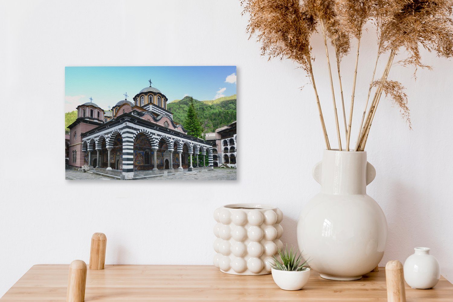 OneMillionCanvasses® Leinwandbild Rila-Kloster Bulgarien, (1 Leinwandbilder, cm 30x20 Wandbild Aufhängefertig, Wanddeko, St)
