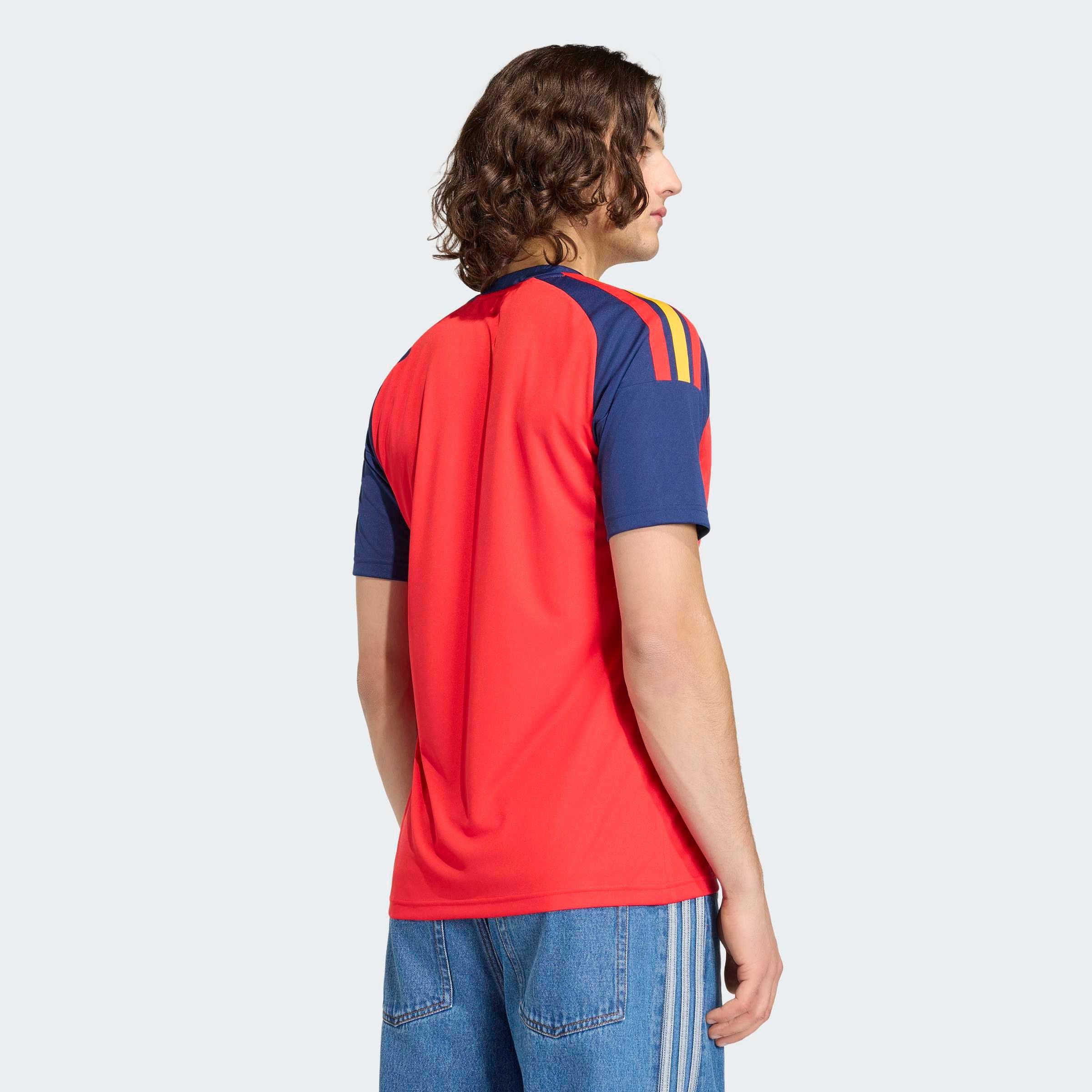 adidas Performance Fußballtrikot RFEF H JSY FAN für Erwachsene, ohne Verschluss, mit Rundhalsausschnitt, aus Polyester