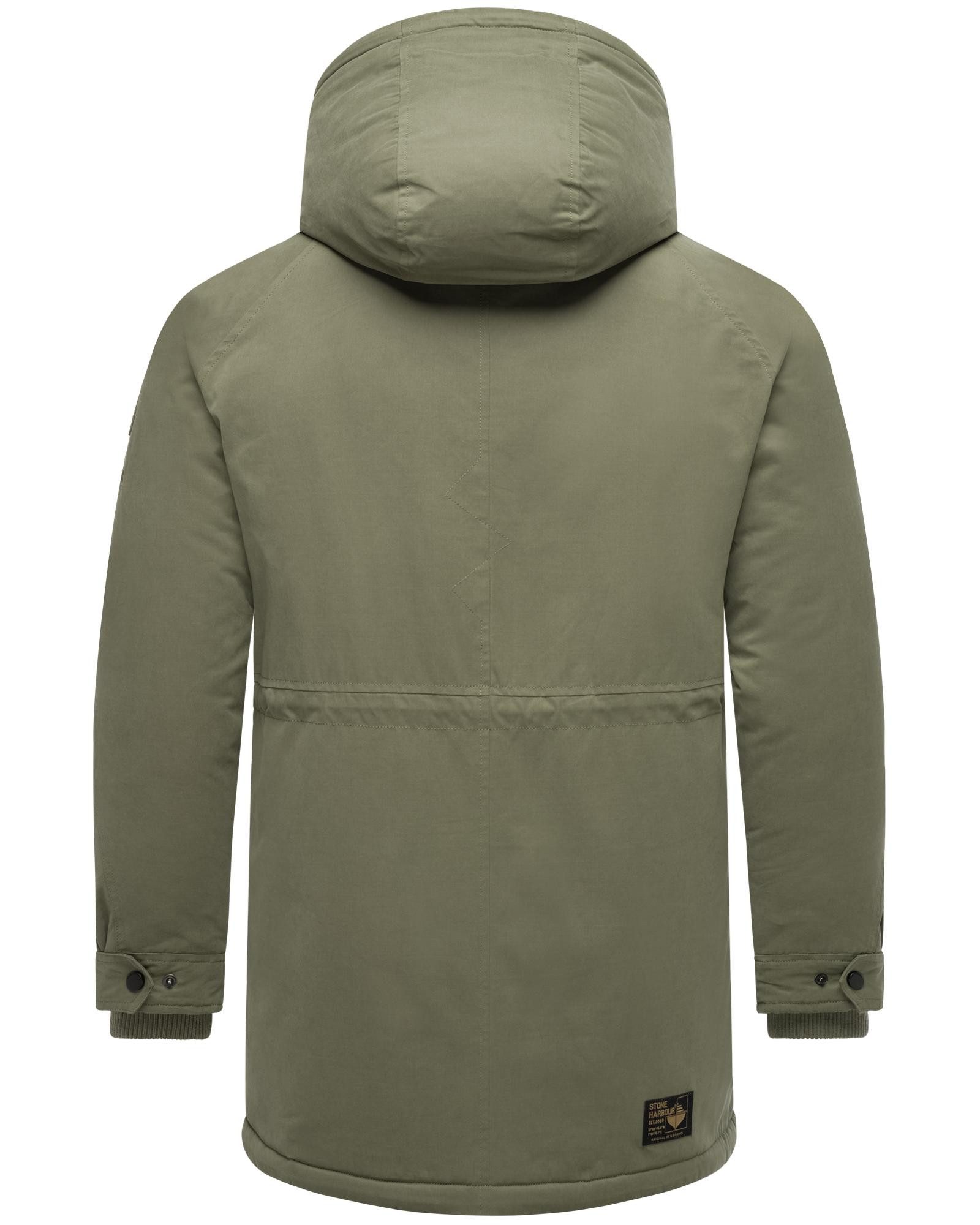 Stone Harbour Kurzmantel Navroos XX Kurzer Herren Wintermantel mit abnehmbarem Kragen