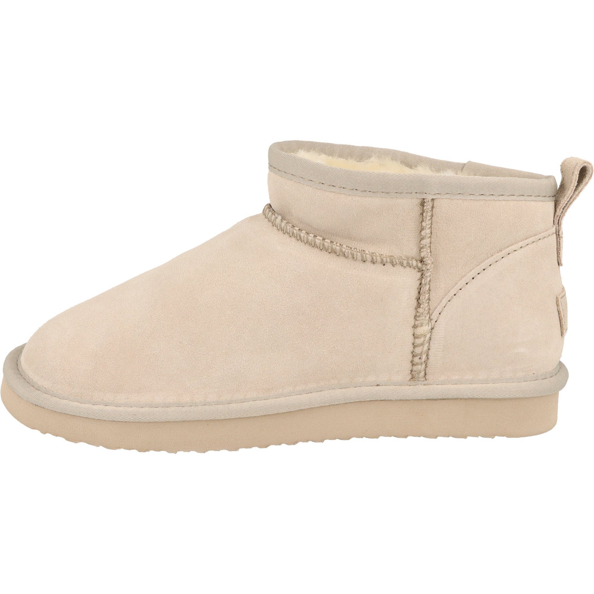 piece of Damen 264-718 Winter Wärmend Winterboots mind. Low-Cut gefüttert Leder Schuhe Beige