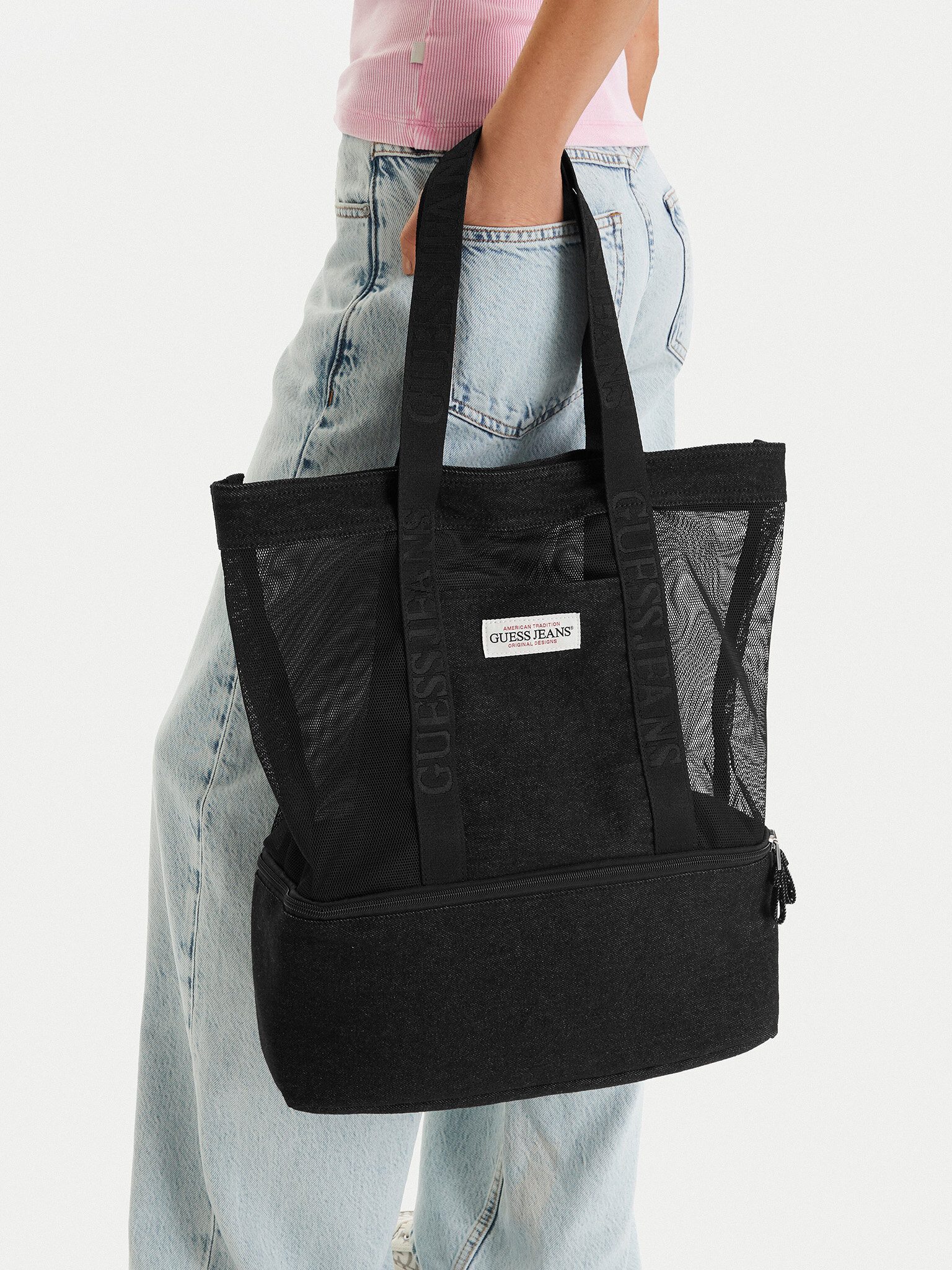 GUESS JEANS Handtasche Guess Jeans Damenhandtasche Schwarz GUESS JEANS-CWBEO-GUESS-M-004-09 S