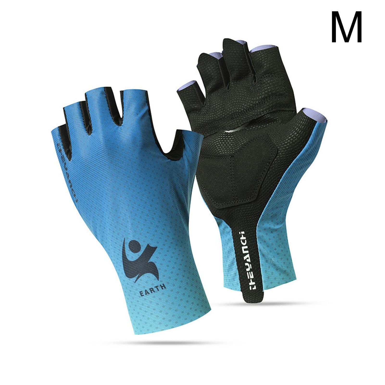 Multisporthandschuhe Blau Rutschfeste Blusmart Halbfinger-Trainingshandschuhe Fahrradhandschuhe M Multisporthandschuhe