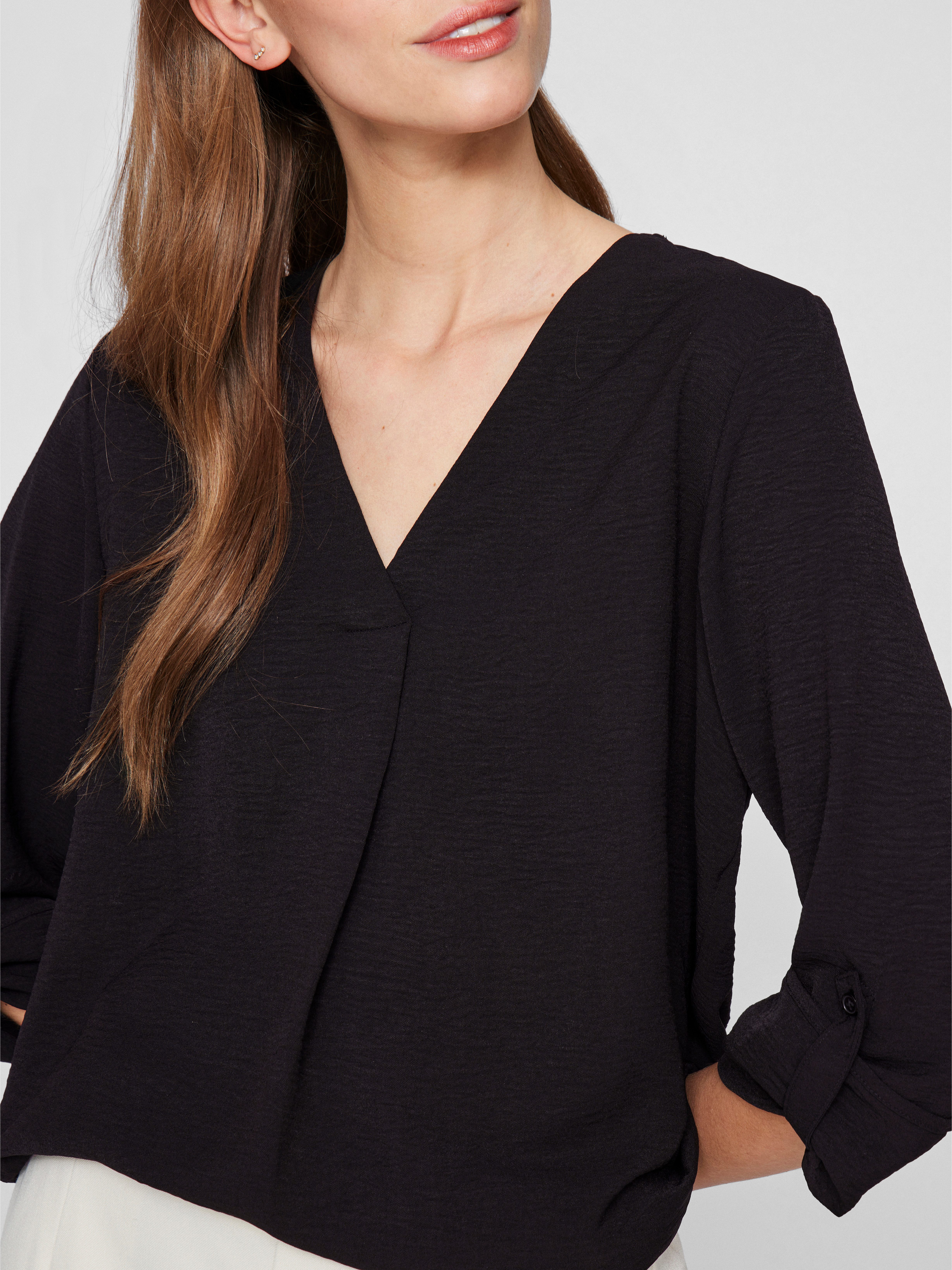Vila Blusenshirt VIJOSA 3/4 V-NECK TOP - NOOS