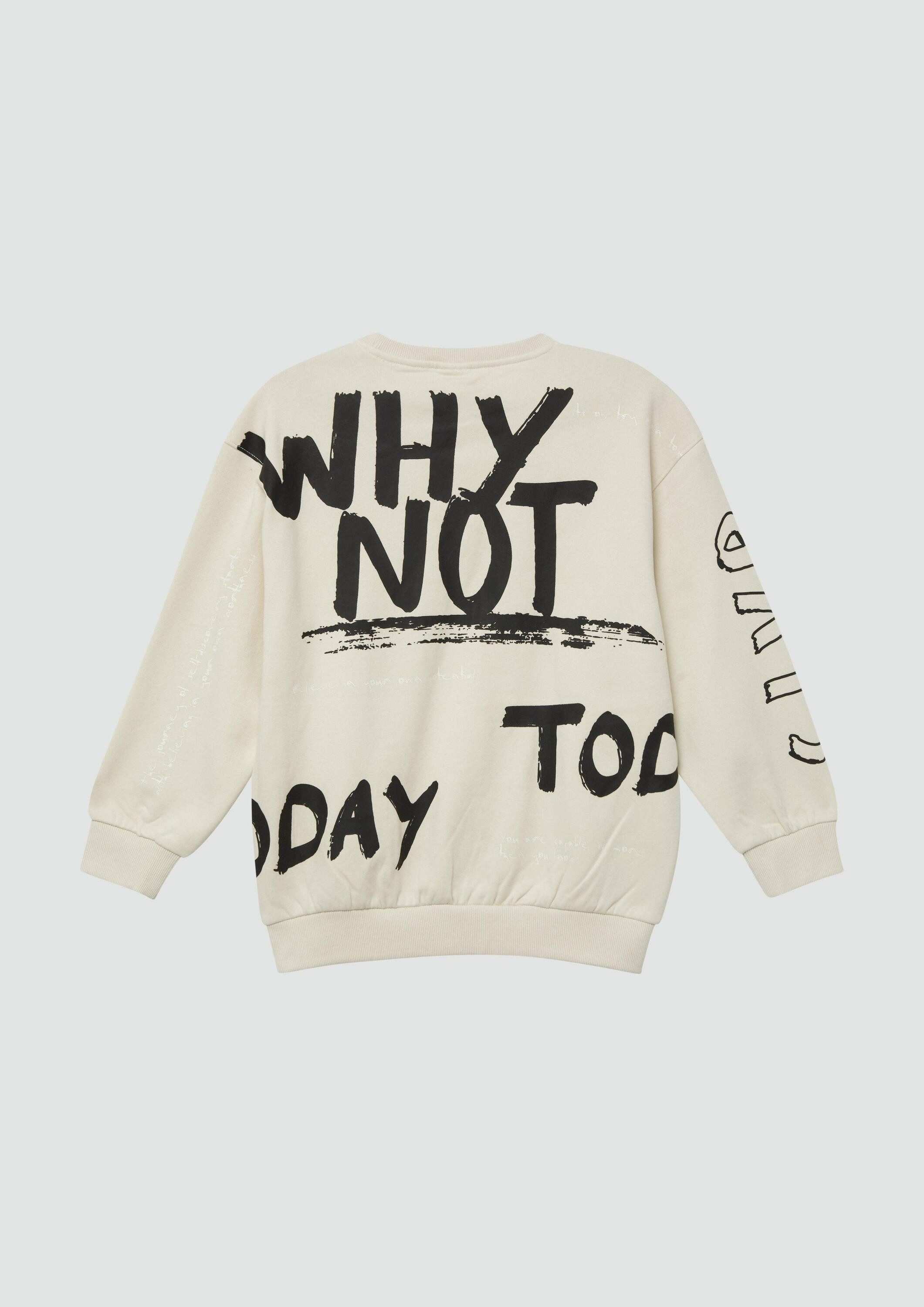 s.Oliver Sweatshirt Sweatshirt Oversized Sweatshirt mit All-over-Print