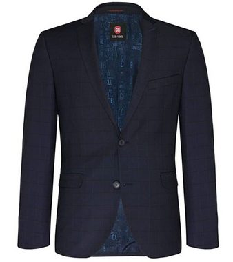 CG Club of Gents Anzug CLUB of GENTS Anzug stylische Herren Anzugs-Jacke und Anzugs-Hose Sakko Business-Anzug Slim-Fit mit Karomuster Blau