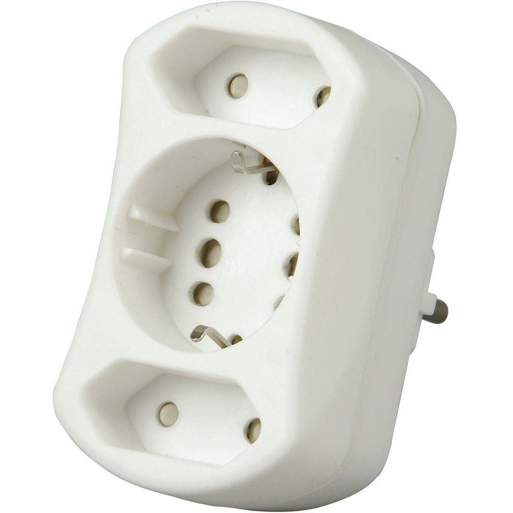 Kopp DUOversal 3-fach - Steckdosenverteiler - weiß Steckdosenverteiler