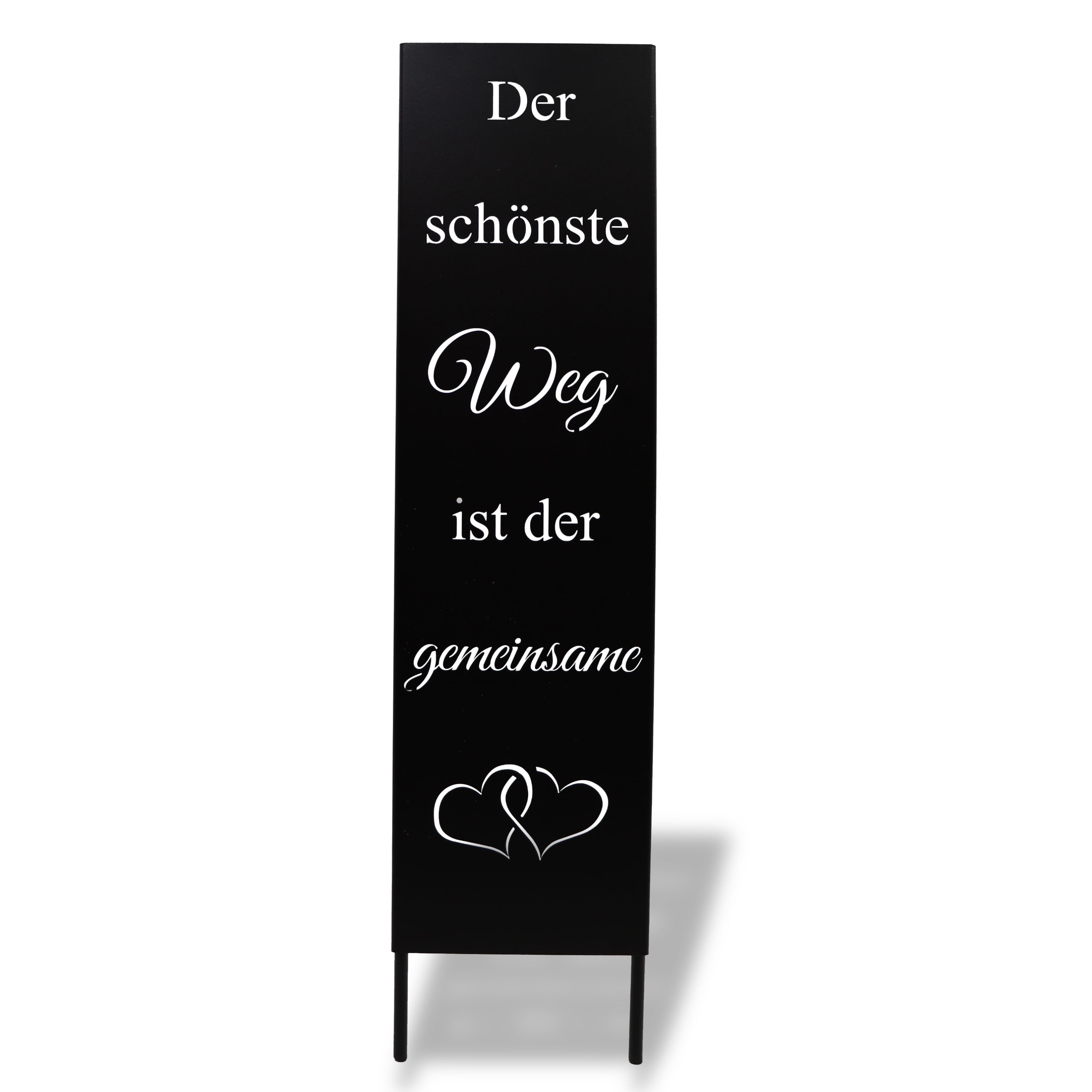 Rostikal Metallschild Gartenschild Hochzeit Edelrost 55 cm – Bodenplatte/Stecker, (1 St), Spruchtafel mit Herzmotiv – wetterfest & pflegefrei, ideal für Eingang