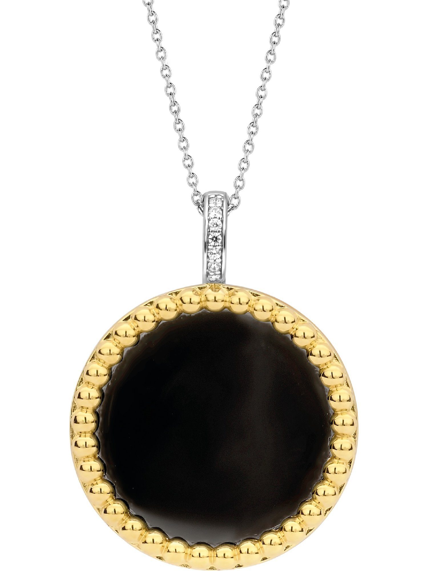 TI SENTO - Milano Kettenanhänger Ti Sento - Milano Damen-Anhänger 925er Silber Onyx