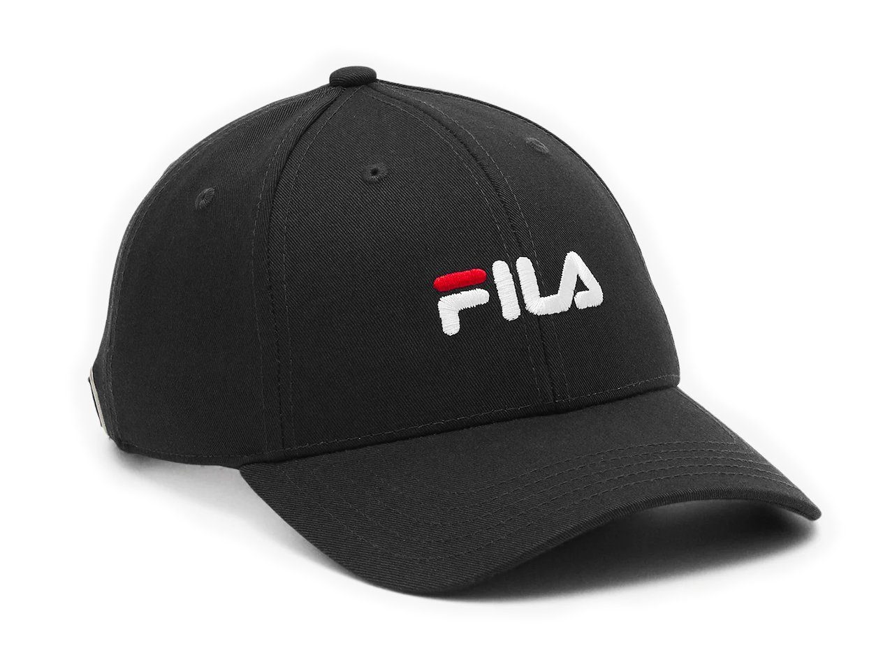Fila Baseball Cap Unisex Kappe Mütze mit Schnalle - BERGEN DAD Schwarz