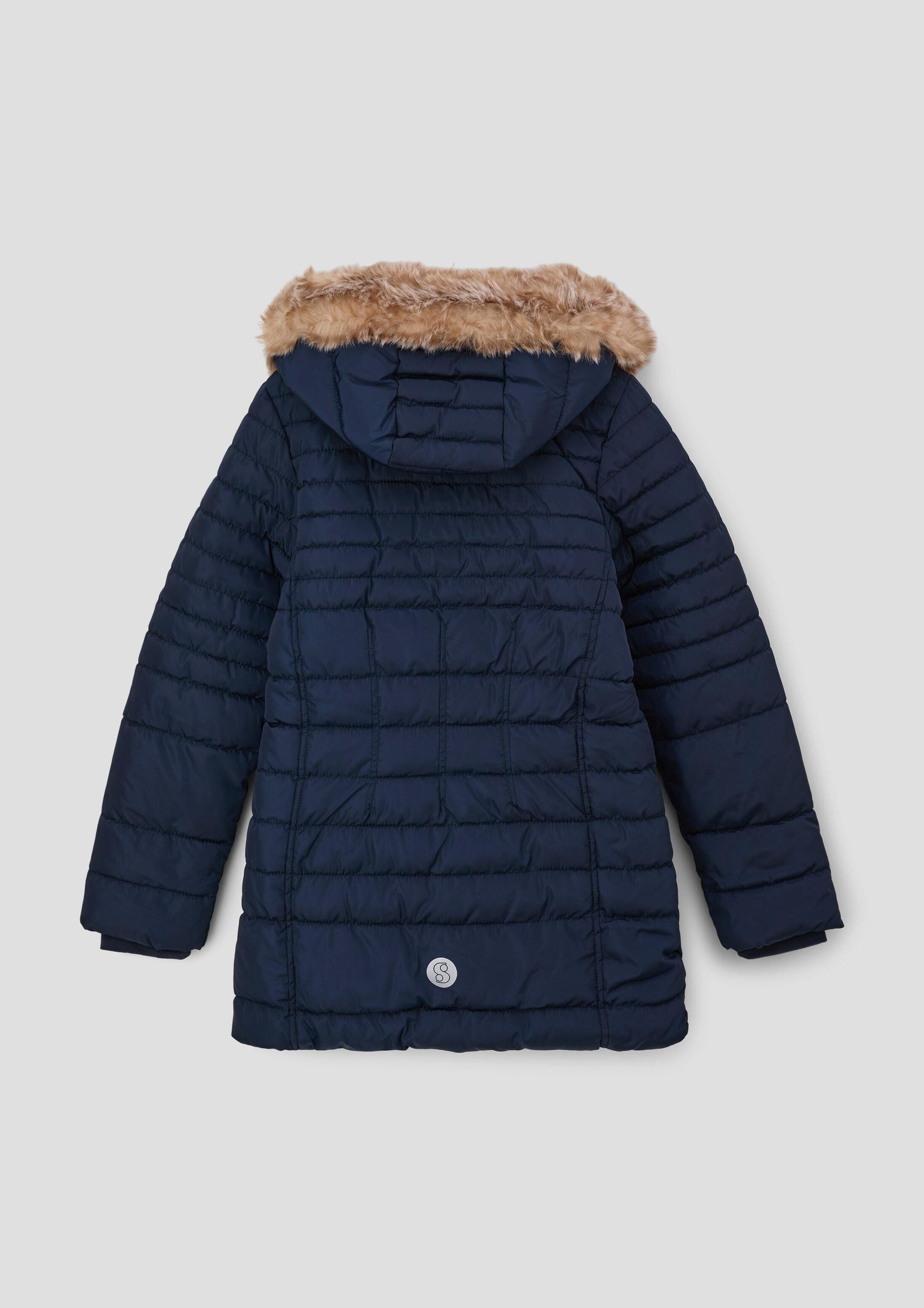 s.Oliver Wintermantel Outdoor-Mantel Steppjacke mit Kunstfellblende – Bild 2 von 3