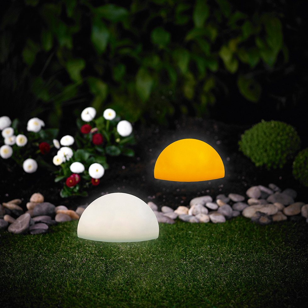 MeLiTec LED Solarleuchte 2er Set Solar-Gartenleuchte LK18 Modell Halbkugel, günstig online kaufen