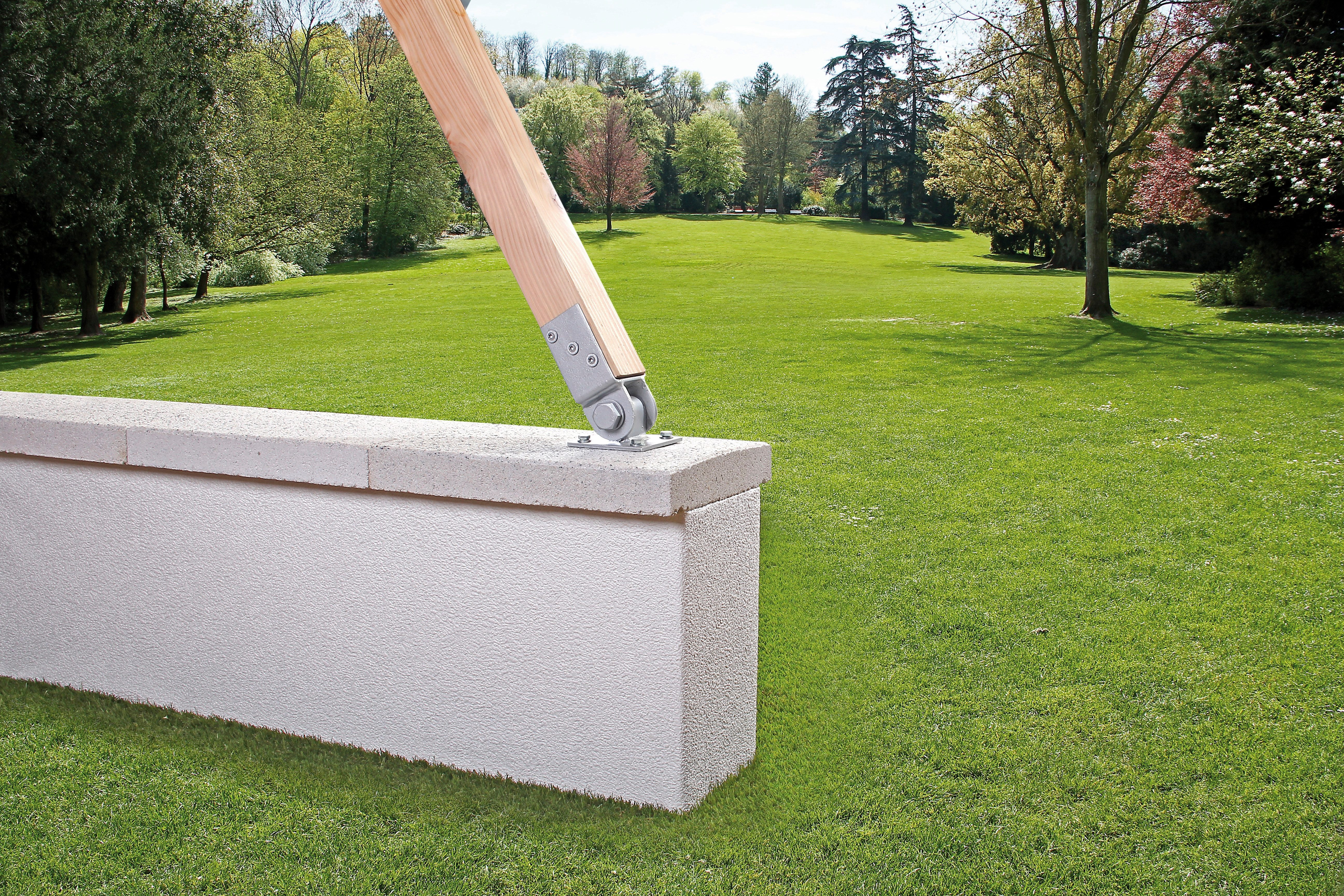 Alberts Pfostenträger, zum Aufschrauben, mit beweglichem Oberteil, lichte Breite 71 mm