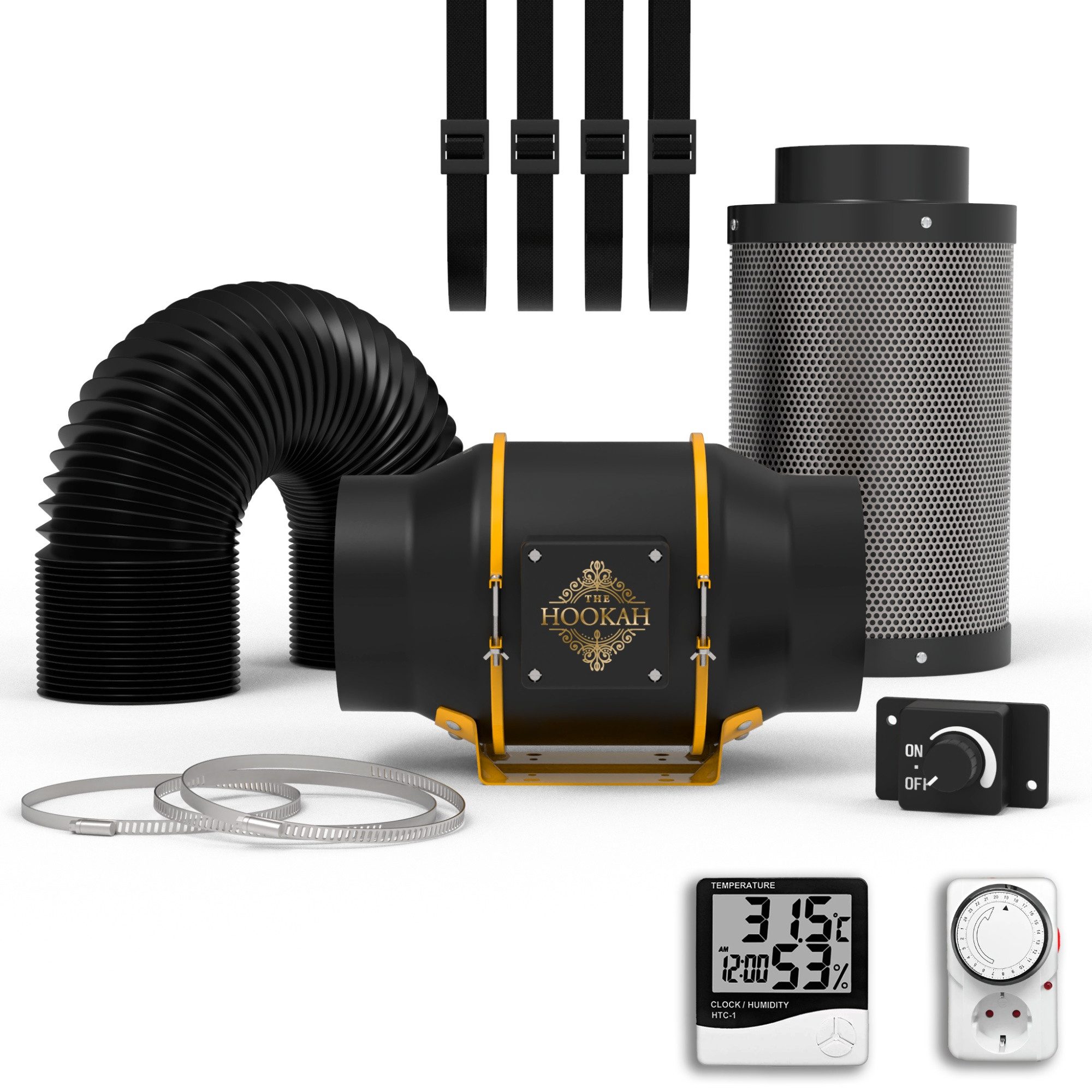 THE HOOKAH Radialventilator Rohrventilator 150 Abluft günstig online kaufen