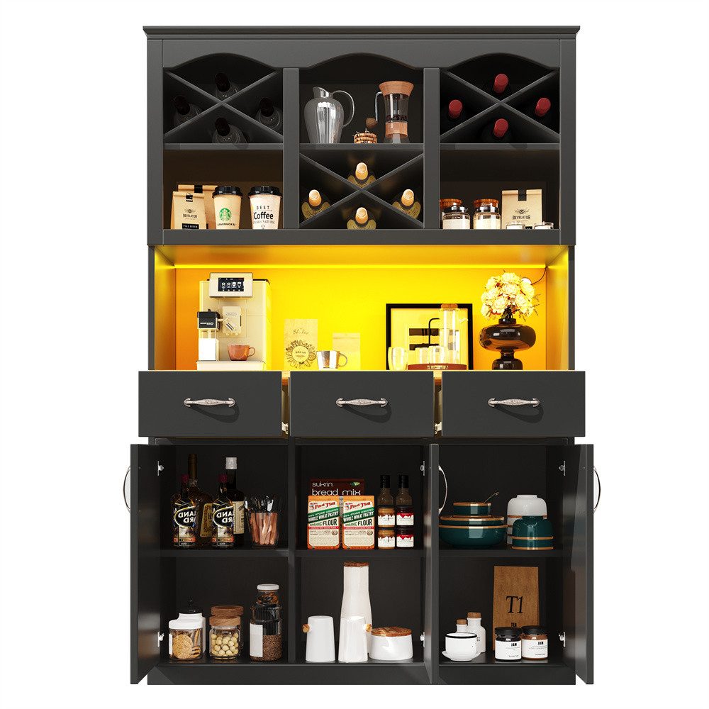 MODFU Hochschrank Küchenschrank,Vitrinenschrank,Buffetschrank (Aufbewahrung günstig online kaufen