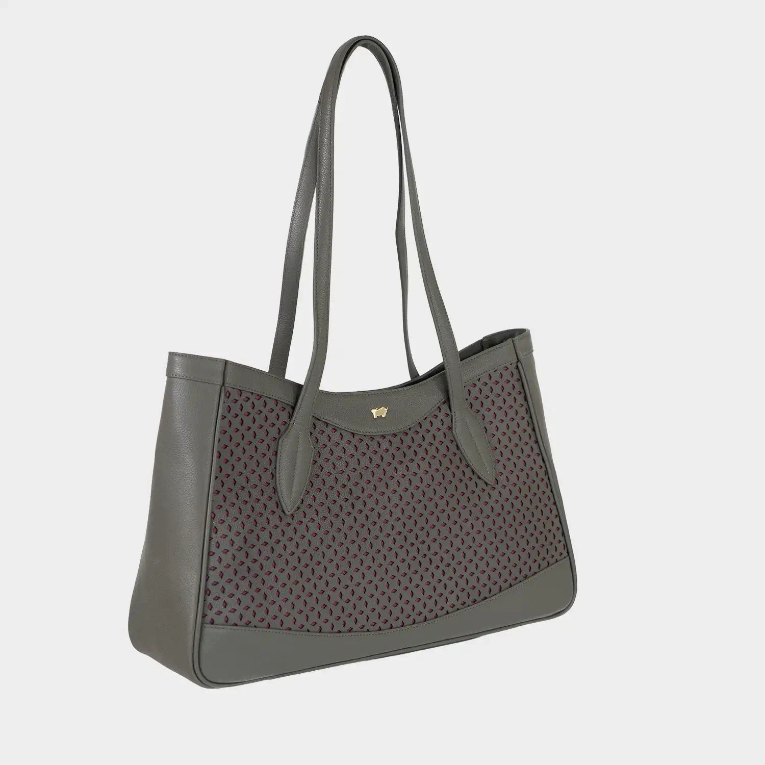 Braun Büffel Umhängetasche STELLA Shopper L olive/ pink