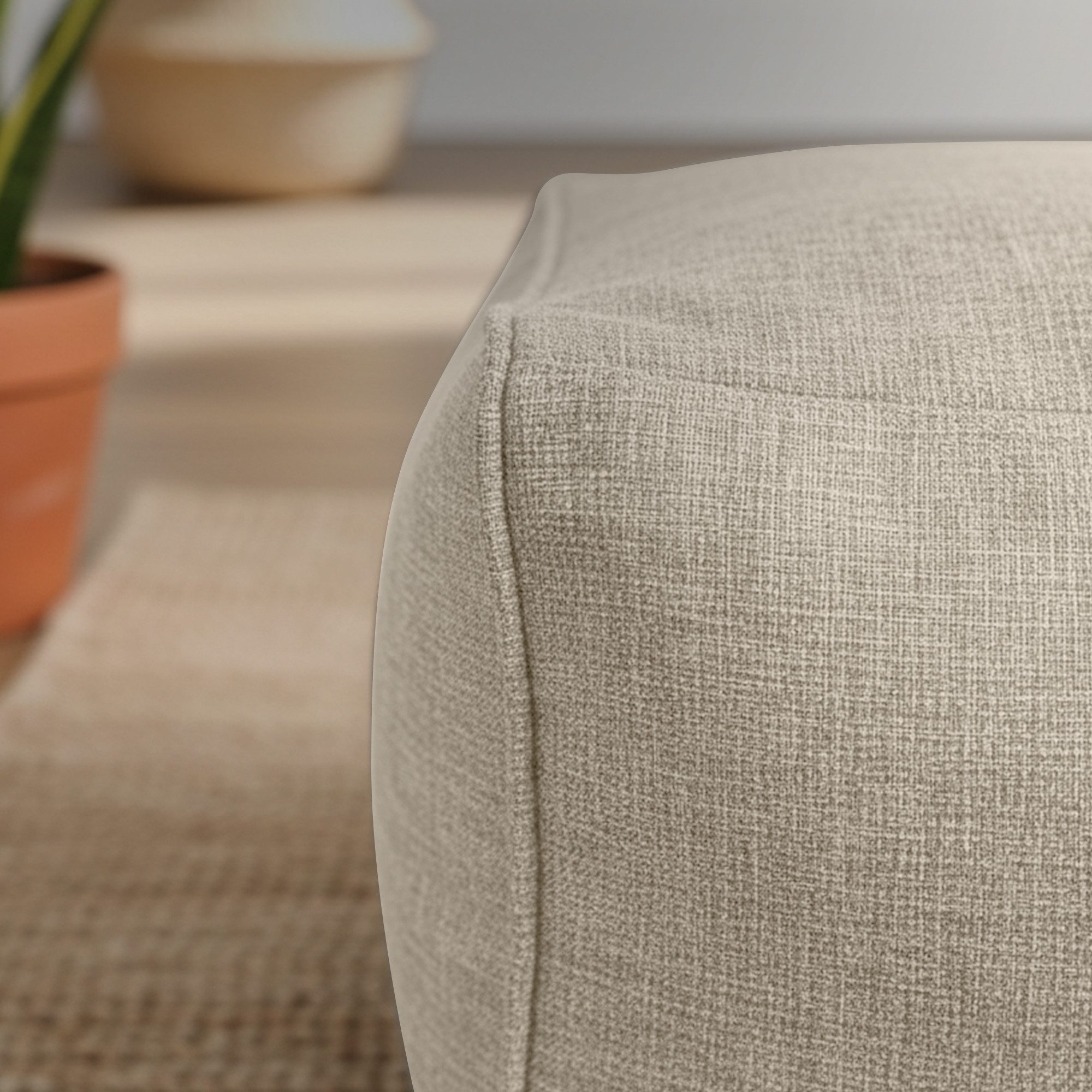 Green Bean Pouf Ottomane Linen (Indoor Sitzhocker Sitzkissen Fußhocker Relax-Sessel, Made in Germany), die ideale Ergänzung zum Sitzsack – Bild 4 von 5