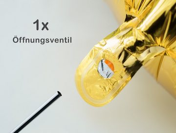 MyBeautyworld24 Folienballon Zahlenballon 100 cm für Silvester "2024" in gold