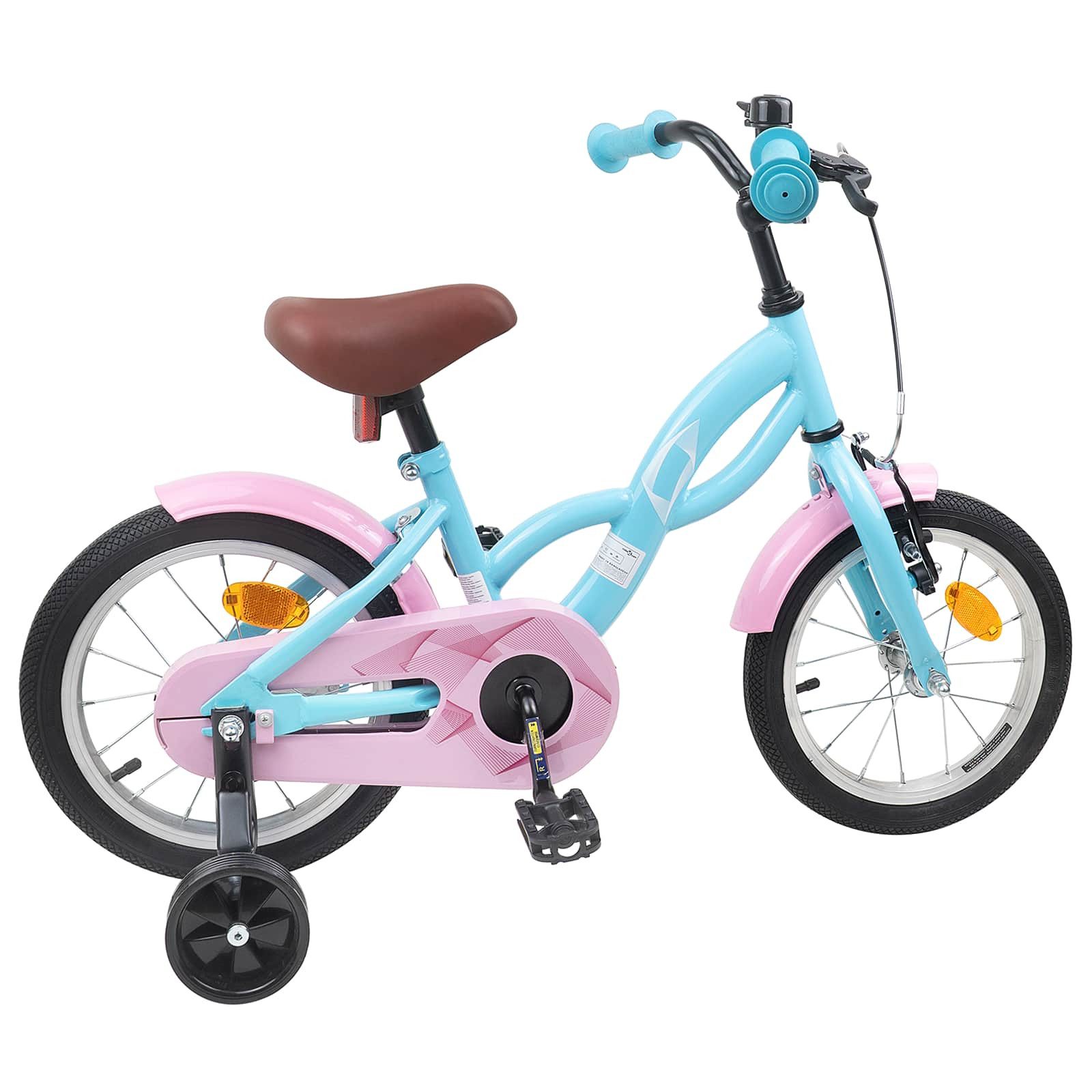 vidaXL Kinderfahrrad 90 x 49 x 67,5 cm Kinderfahrrad 12 Zoll für 2-4 Jahre alt Himmelblau