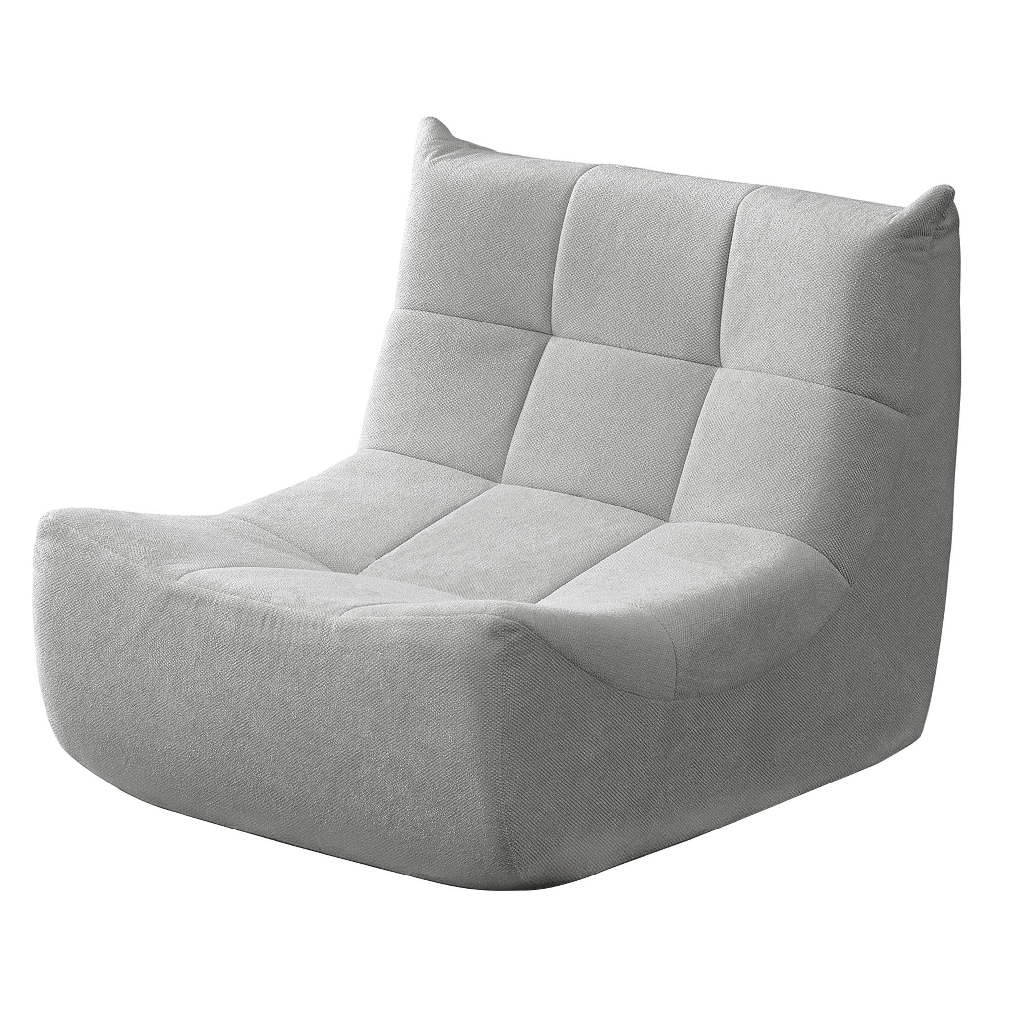 GLP Sitzsack Ergonomischer Sessel, Weich & Formstabil (Set, 1-Sitzer Einzelsessel), Ergonomischer Chenille Loungesessel mit Memory Foam Komfort