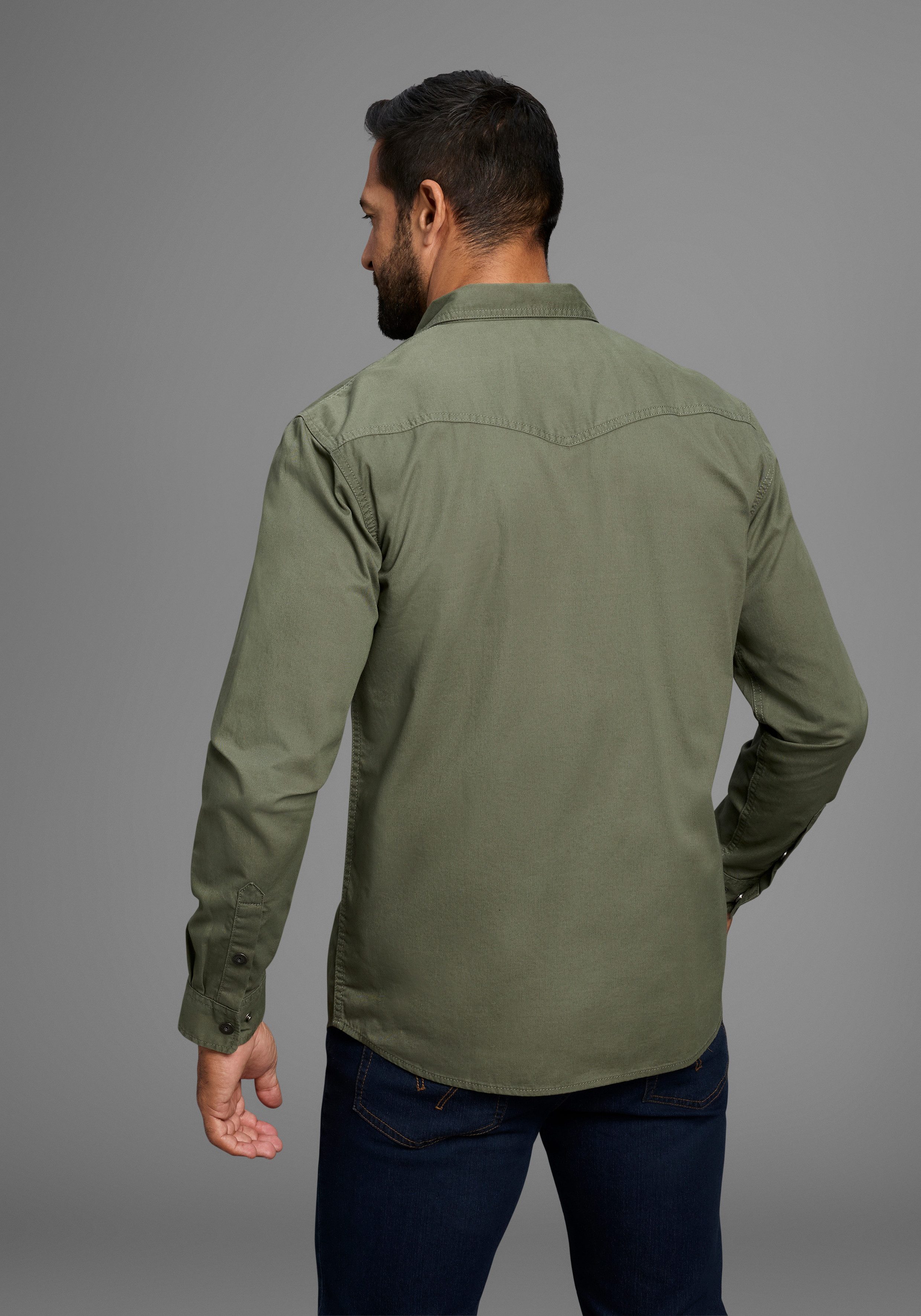 Arizona Langarmhemd im Western-Stil günstig online kaufen