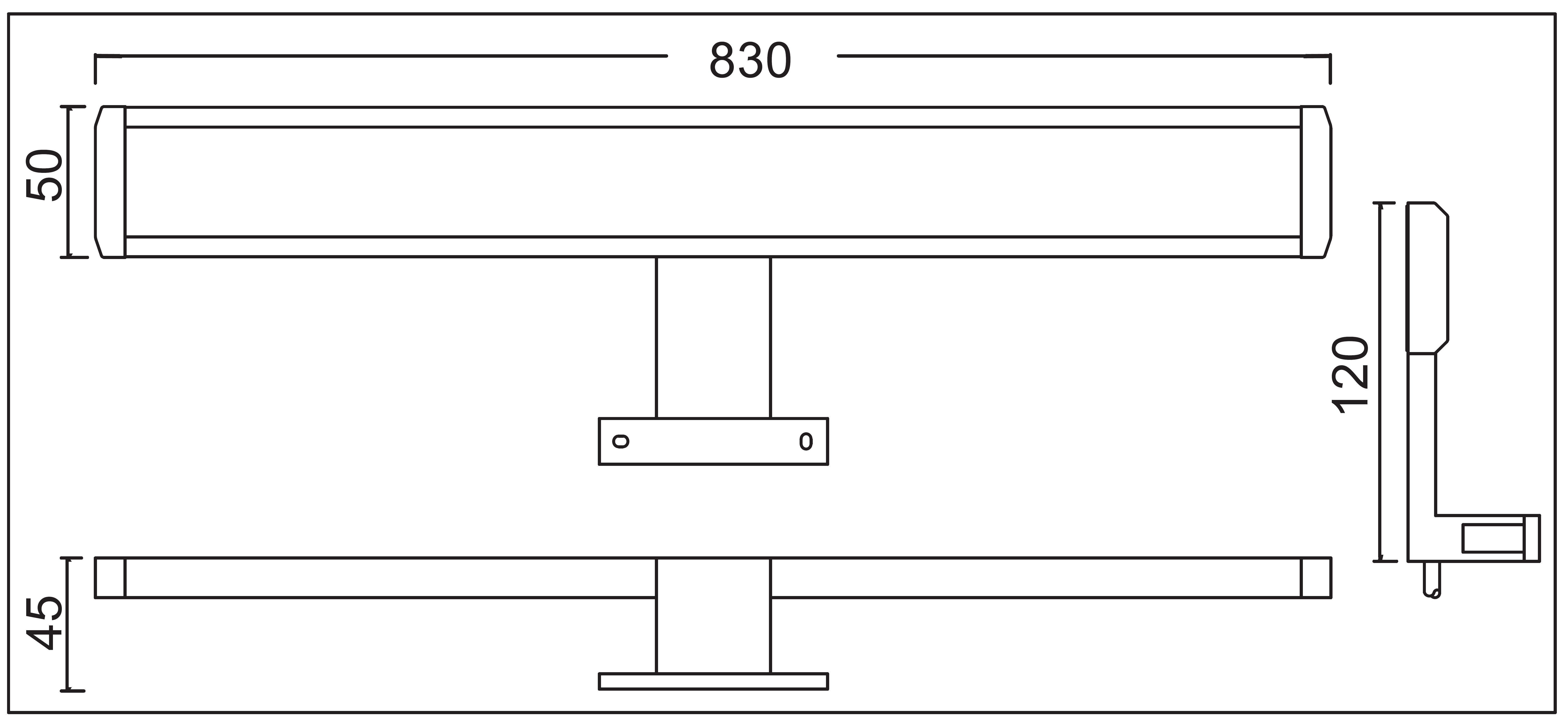 TRANGO Spiegelleuchte, 4 Stufen dimmbar, 2245 Modern IP44 LED Spiegellampe in XXL Format *EASY* Produktlänge: 830 mm - 15 Watt 4-Stufen dimmbar 3000K warmweiß, Badleuchte, Schminklicht, Badezimmer Schrankleuchte, Spiegelschrank Aufbauleuchte