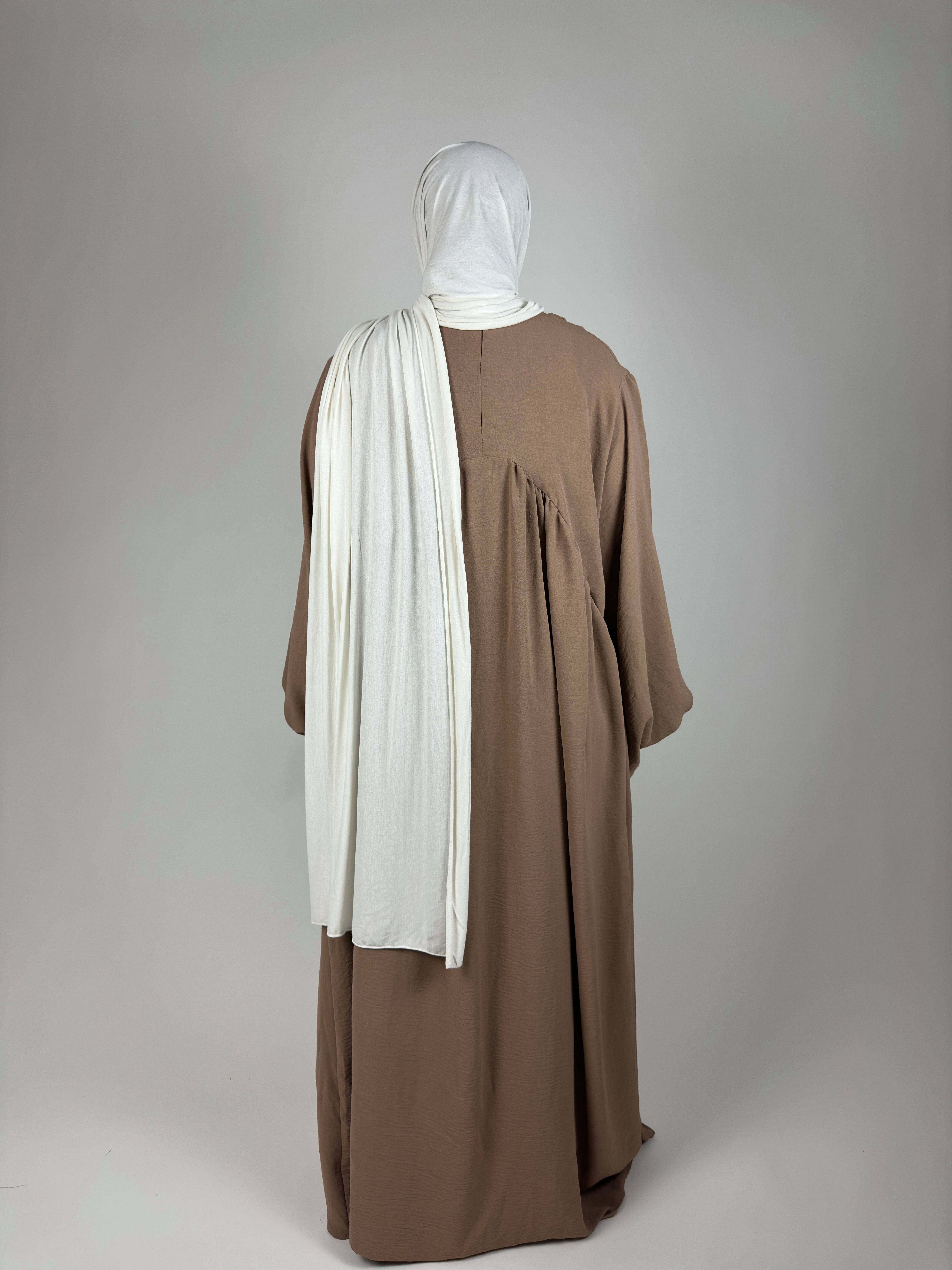 Aymasal Nour Abaya Kleidung Ballonkleid Kaftan Islam Gebetskleidung Islamische braun Maxikleid