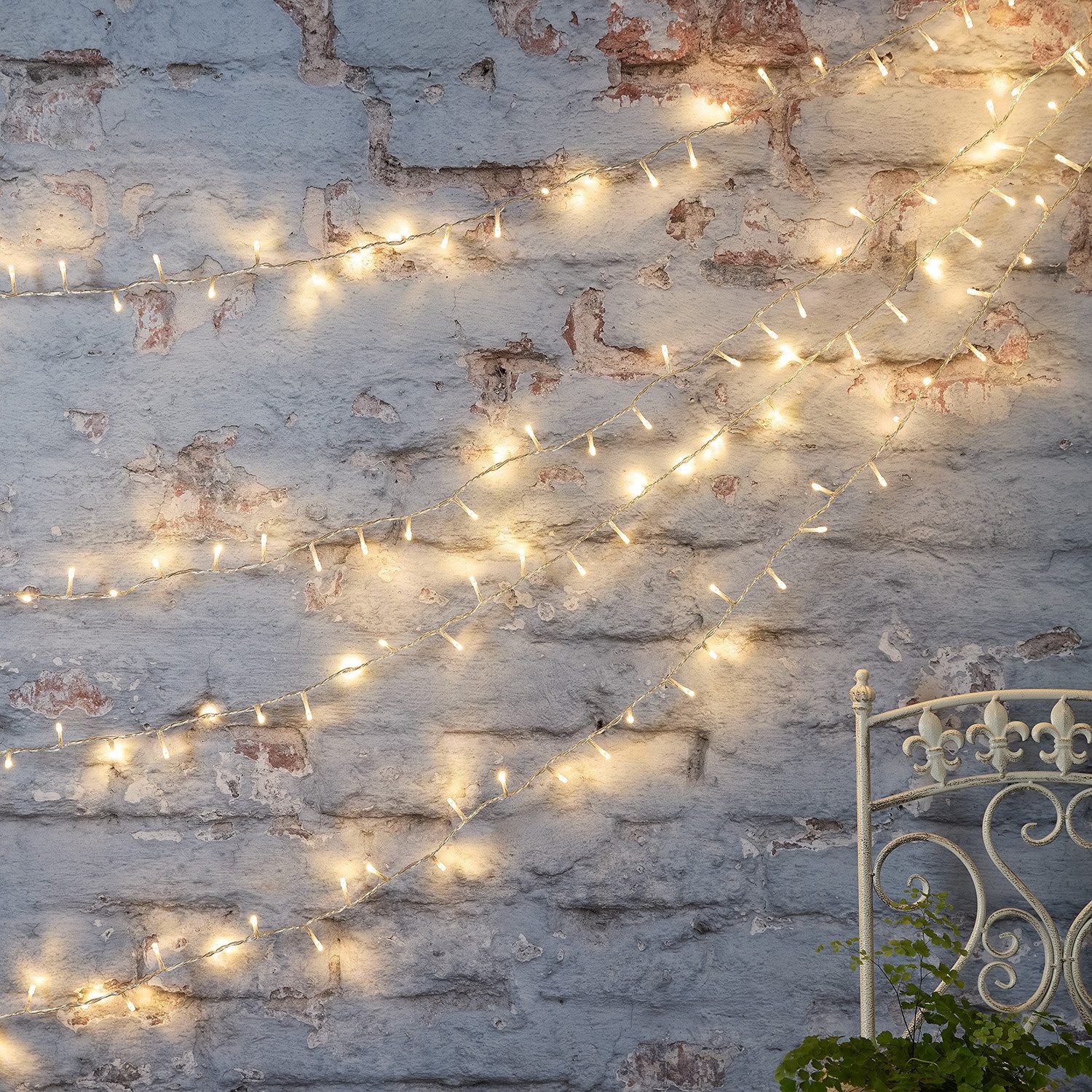 Lights4fun LED-Lichterkette 800er LED Lichterkette Bicolor