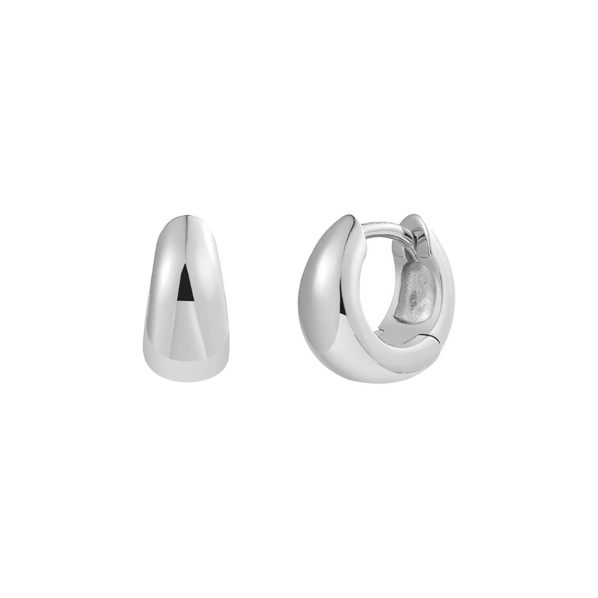 XENOX Paar Creolen Creolen Ohrringe Damen Dome Mini Sterlingsilber XS10370