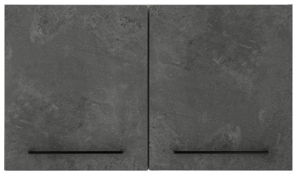 HELD MÖBEL Hängeschrank Tulsa 100 cm breit, 57 cm hoch, 2 Türen, schwarzer  Metallgriff, MDF Front