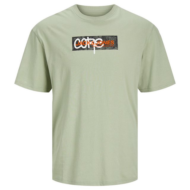 Jack & Jones Rundhalsshirt Jack&Jones XXL T-Shirt dunkelgrün Logoprint JJEL günstig online kaufen