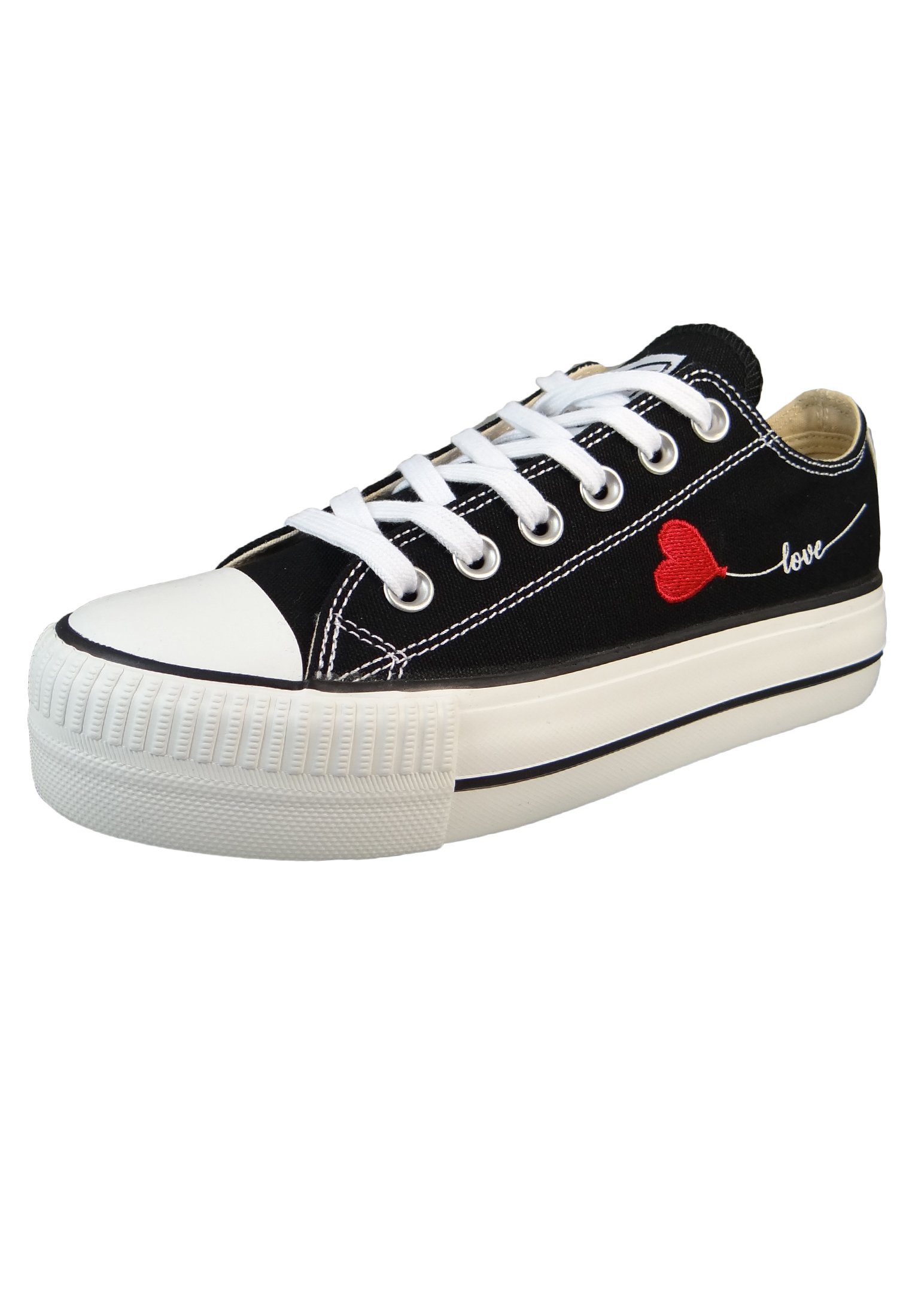 British Knights B49-3706 02 Black/Love Heart Sneaker