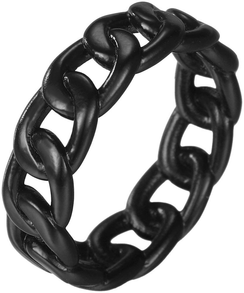 Firetti Fingerring Schmuck Geschenk Edelstahl Ring Damenring Herrenring Panzerkette Color