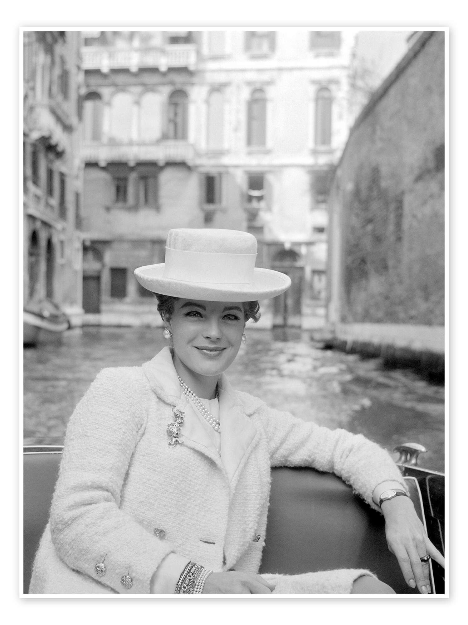 Posterlounge Wandbild Schauspielerin Romy Schneider in Venedig 1973, Bridgeman Images, erhältlich als Poster, Leinwandbild, Wandsticker oder Acrylglasbild