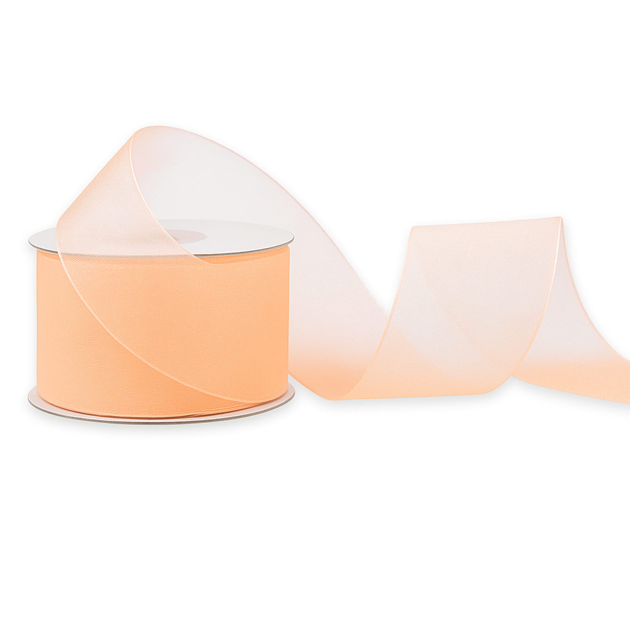 Creativery Organzaband, Organzaband 38mm x 25m Rolle Apricot