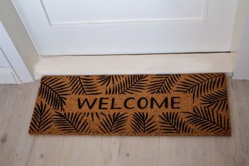 Fußmatte finesse xs welcome leaves 26 x 75 cm, Mr. Ghorbani, Rechteckig, Höhe: 15 mm