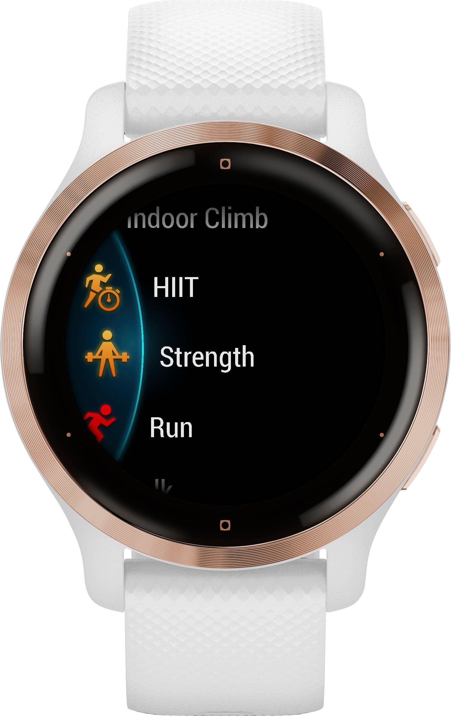 Garmin Venu vorinstallierten weiß, cm/1,1 | Smartwatch Weiß rose 25 Sport-Apps Zoll), (2,8 2S