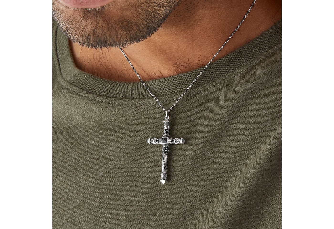 THOMAS SABO Kette mit Anhänger Kreuz mi... THOMAS SABO Kette mit Anhänger Kreuz mi...
