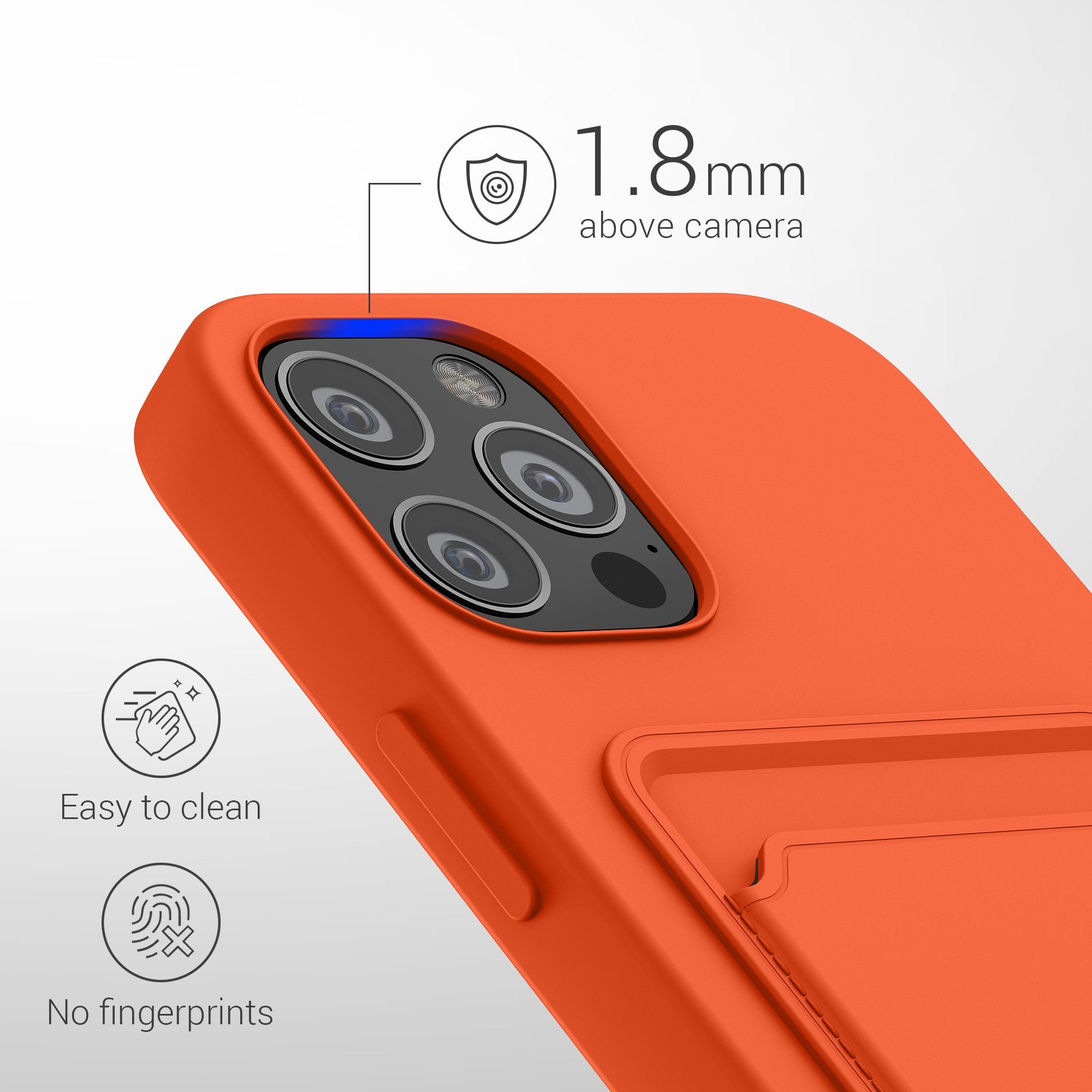 kwmobile Handyhülle Hülle für Apple iPhone 12 / 12 Pro, Handyhülle mit Fach für Karten - Handy Cover Case